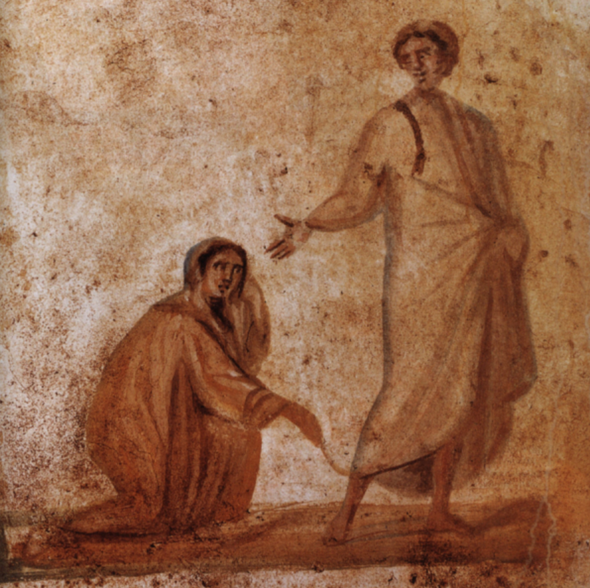 Picture of two people, representing a course in a Christian education.
