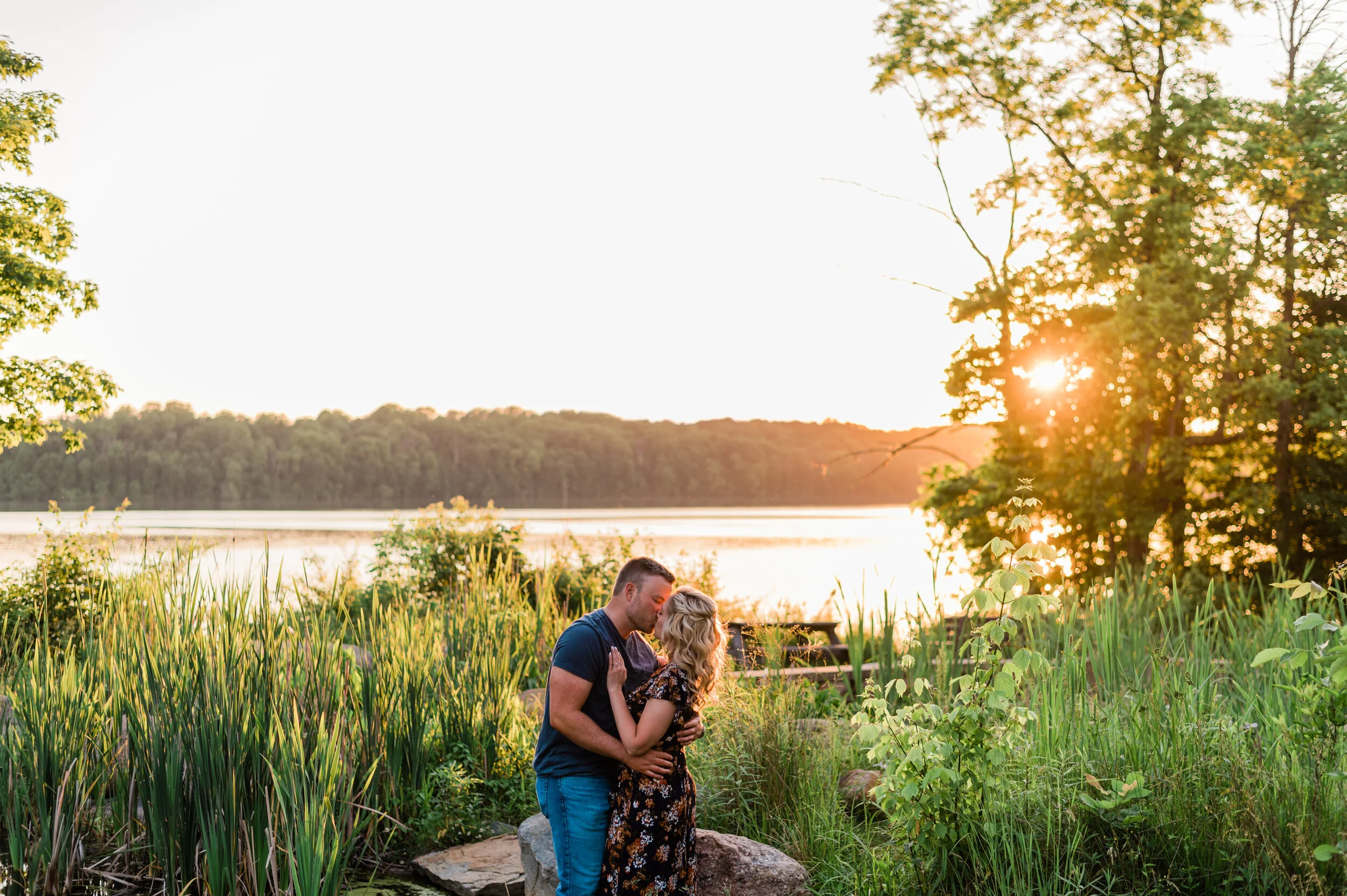 Eagle Creek Summer Sunset Engagement Session