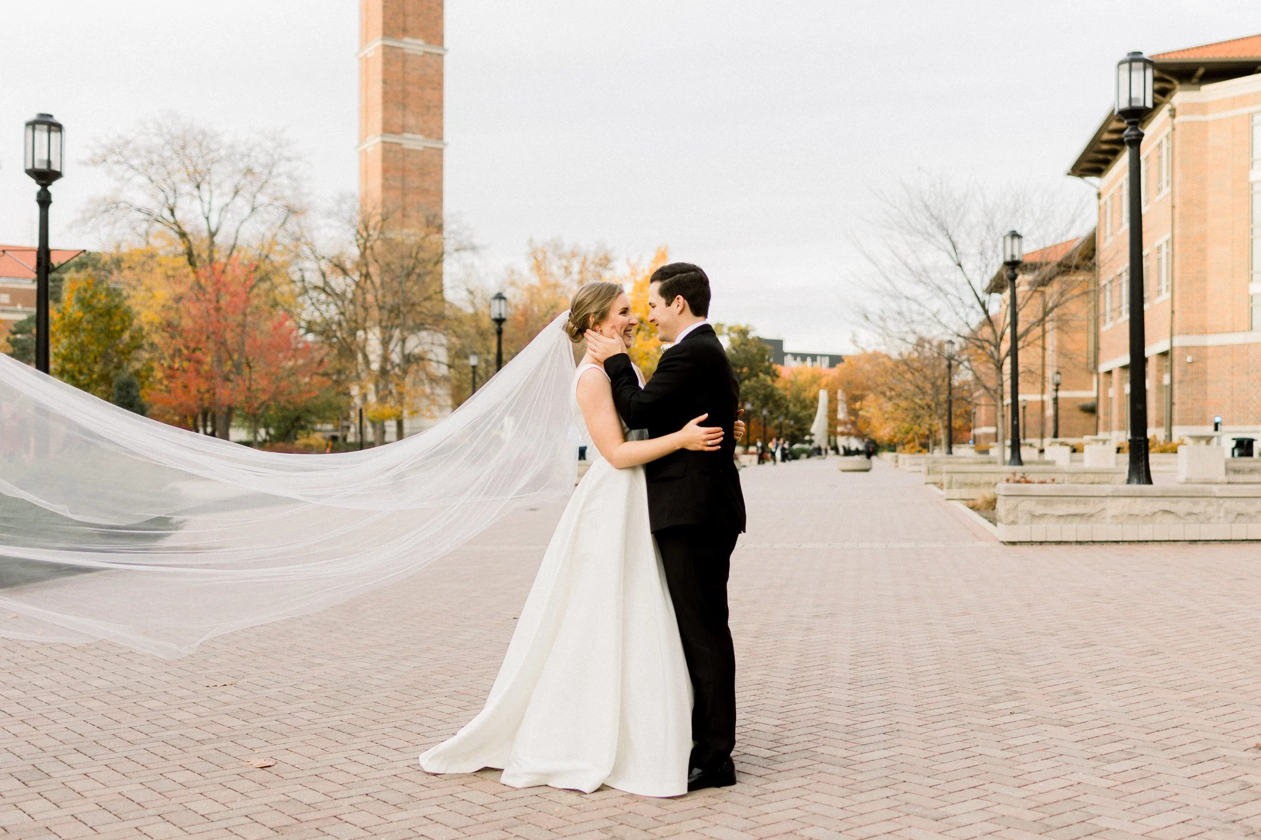 Modern Winter Wedding at Purdue University 