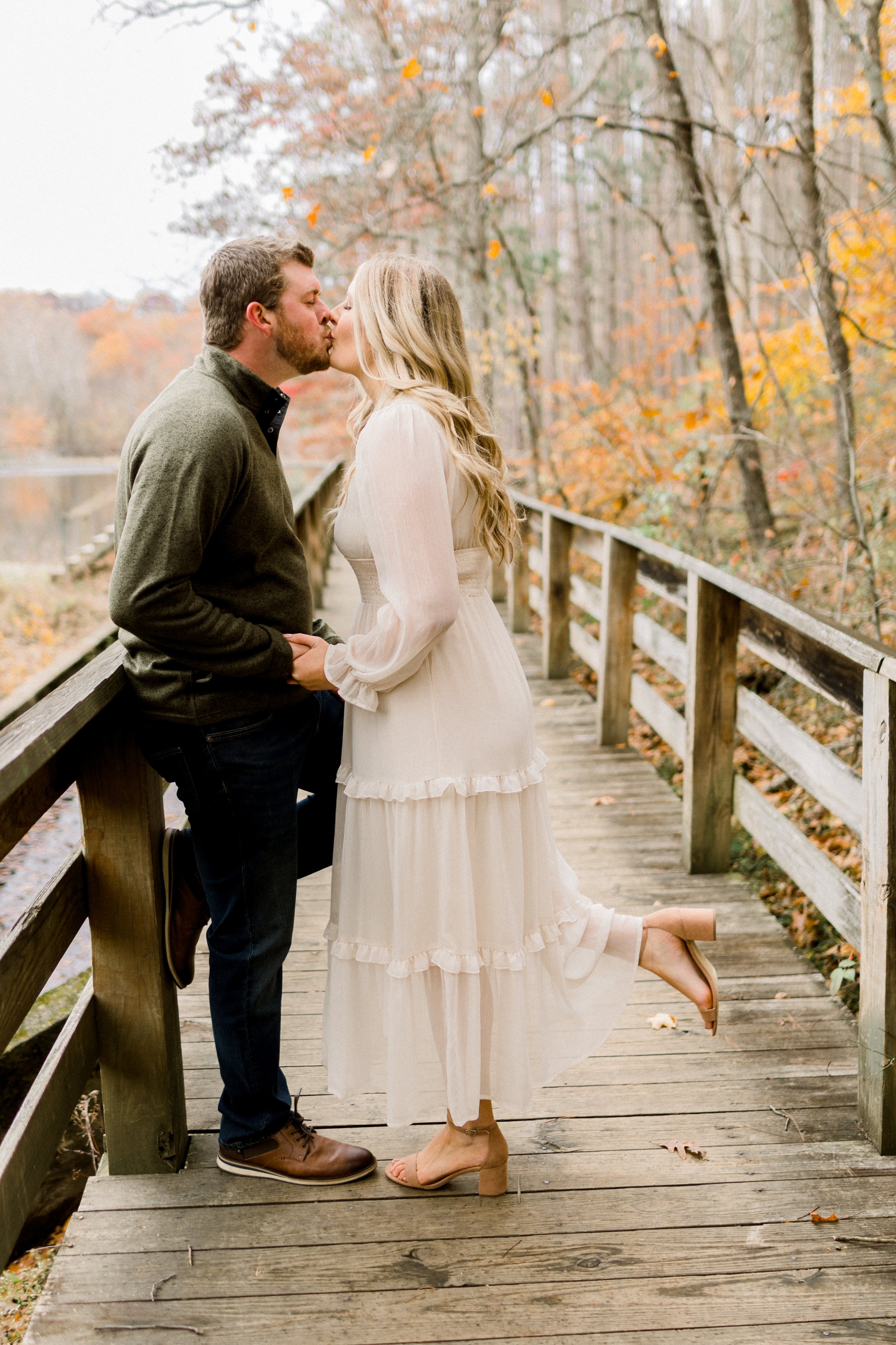 College Sweethearts' Engagement Session at Brown County State Park