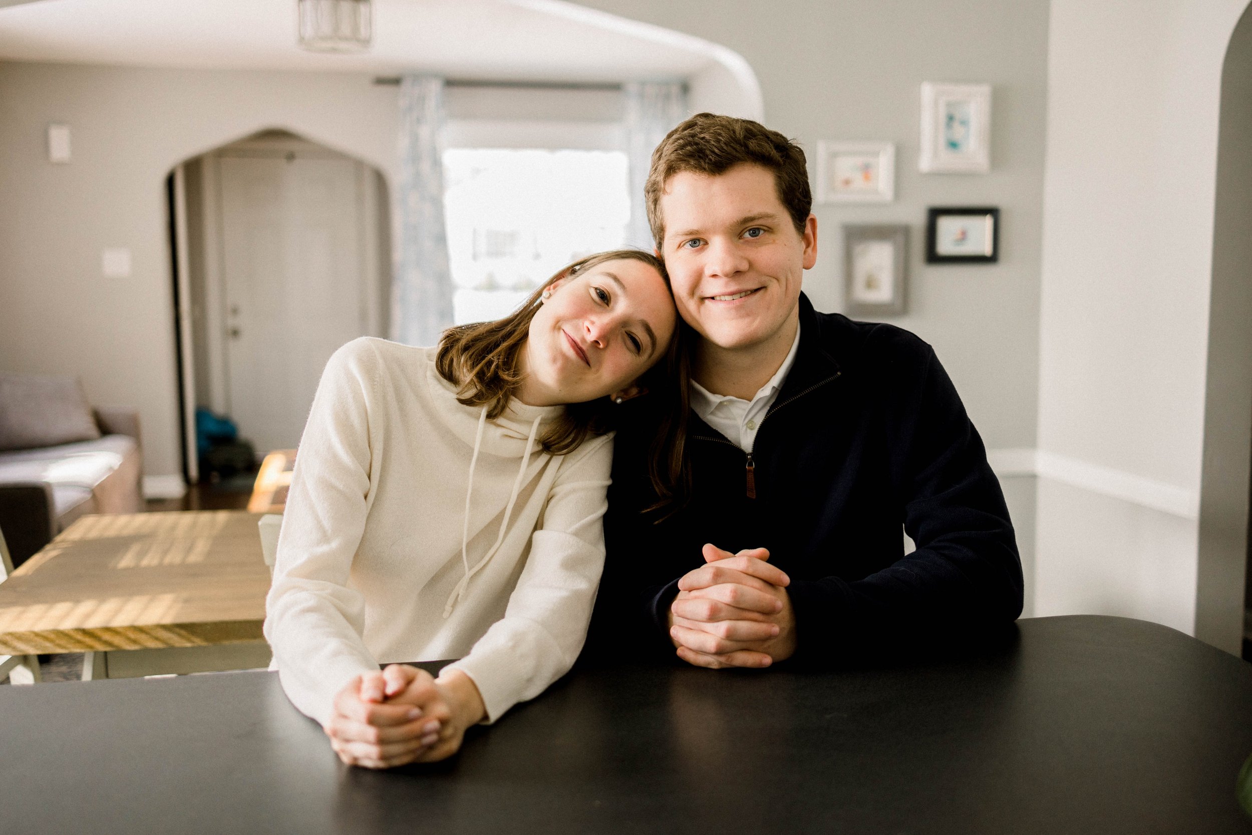 Cozy At-Home Winter Engagement Session 