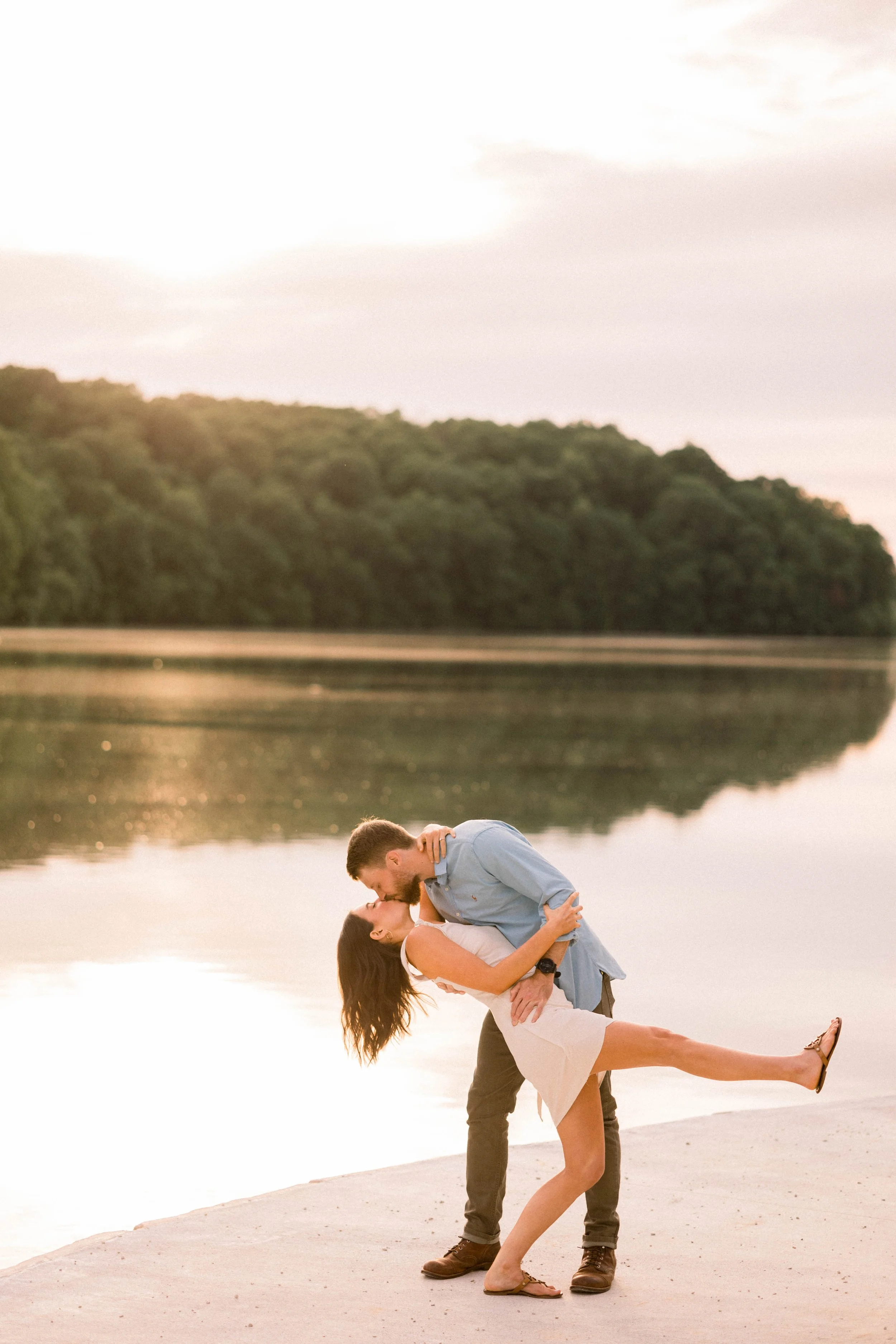 Griffy Lake Engagement Shoot in Bloomington, Indiana