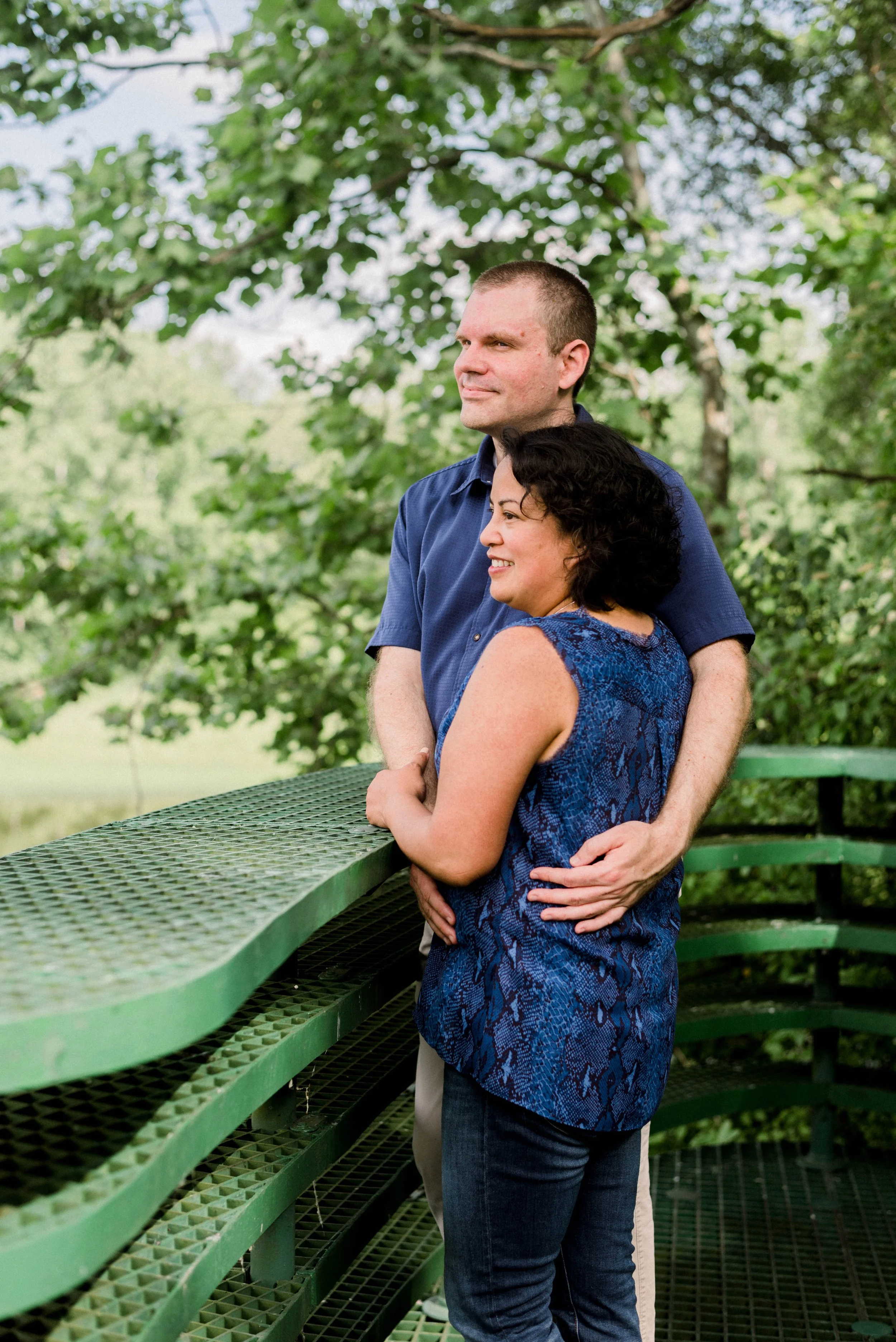 Summer Engagement Shoot at Virginia B. Fairbanks Arts Park Indianapolis, Indiana