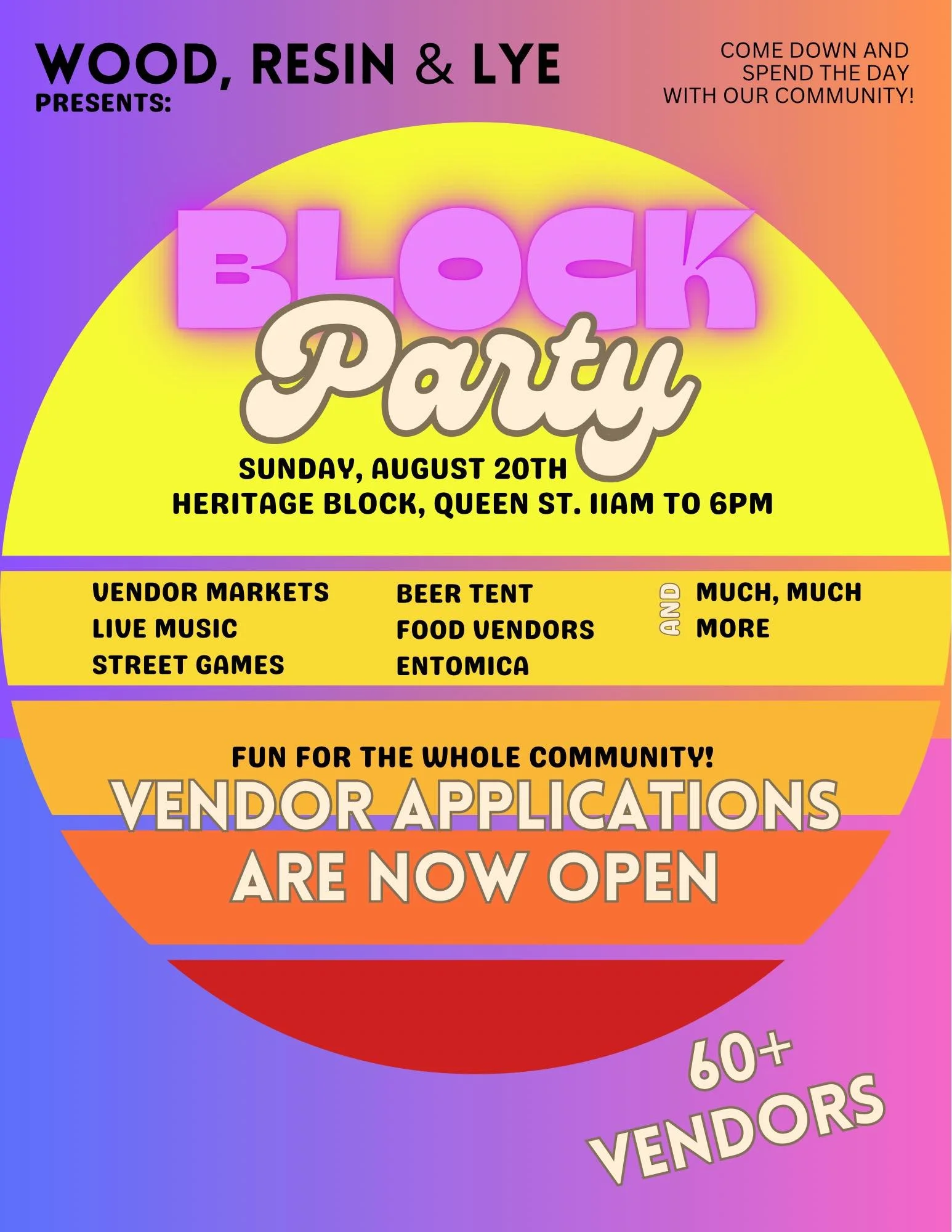 Wood, Resin and Lye Block Party