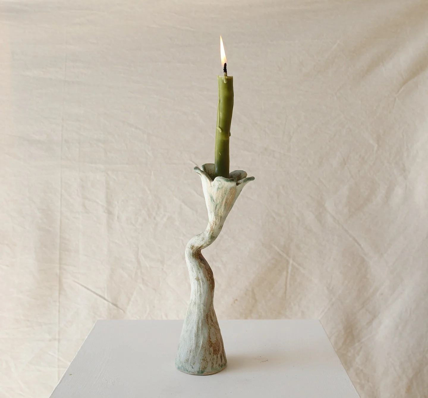 🕯️ The Sprite Candelabra for all the lovers of nature and romance 🕯️ 

#contemporaryceramics #melbourneceramics #ceramiccandelabra