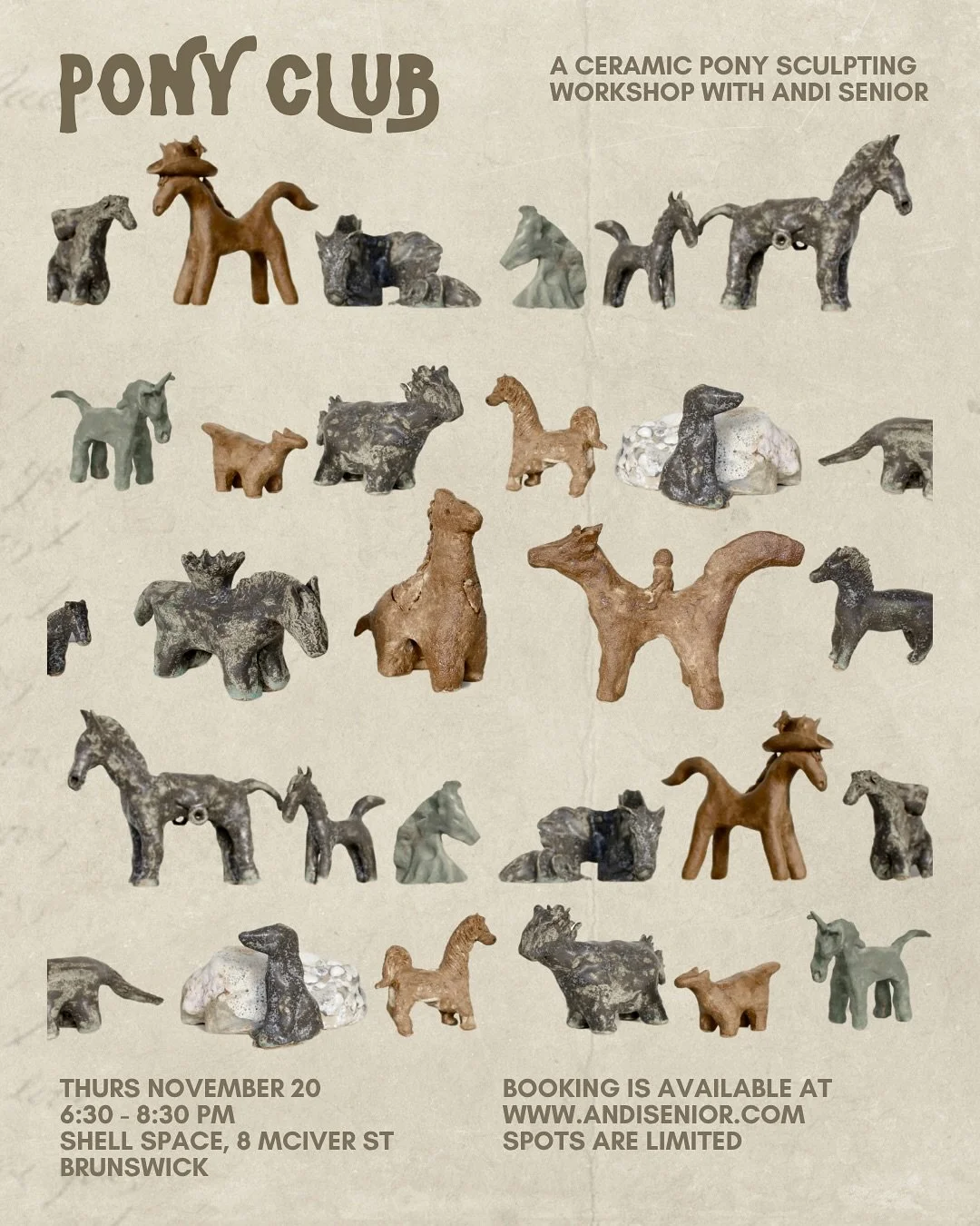 🎠WE&rsquo;RE BACK!! 🎠

Book yourselves in to the last Pony Club of the year! November 20th at @shellspace__ 💕
I&rsquo;m so excited to play with clay and you all again. Seeing as it&rsquo;s the last one of the year I might prepare some extra little