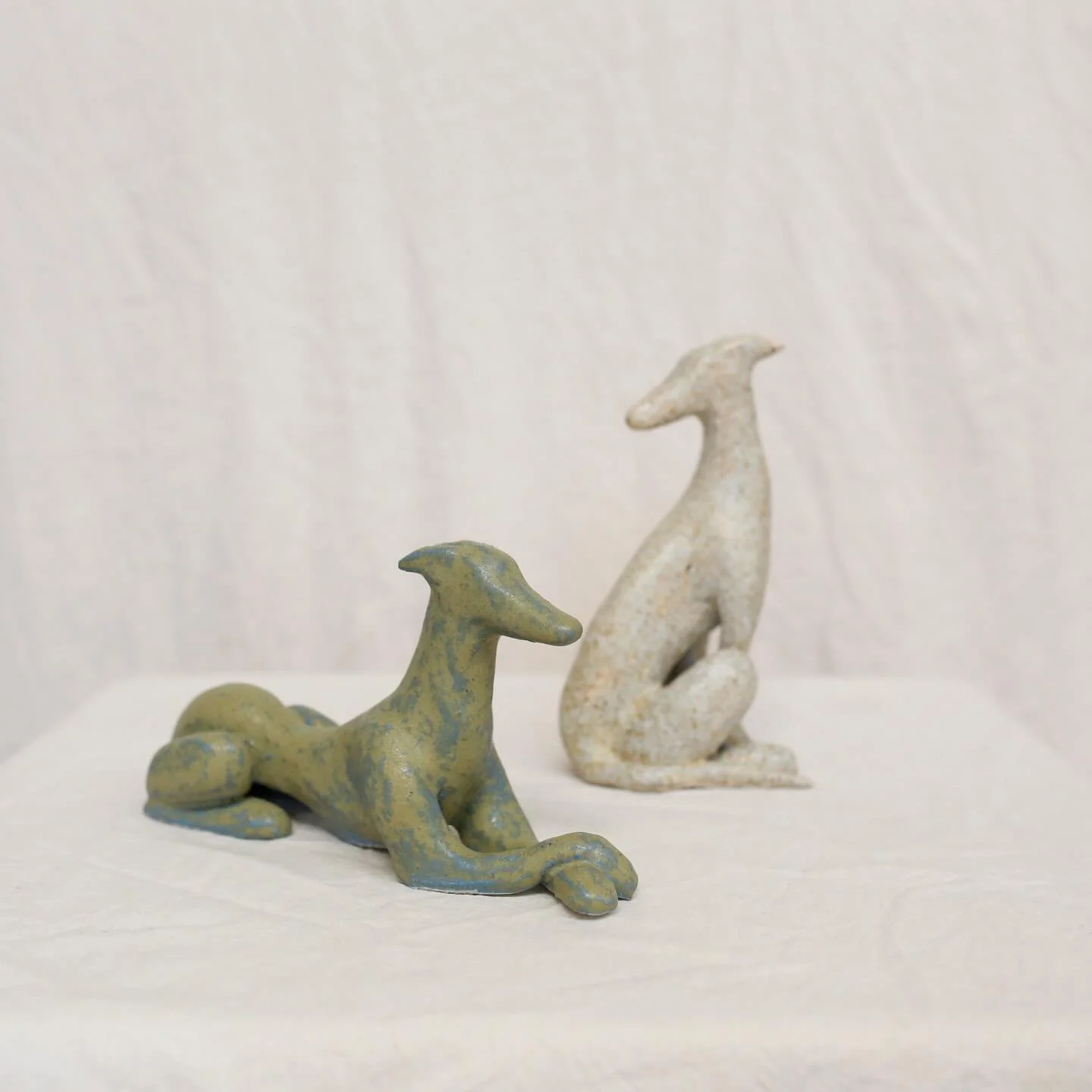 More beautiful long boys coming your way ✨
Quite  a few of you have been asking for a greyhound sculpting workshop&hellip; is this something you would be into?? 

Comment if you would be keen 💛💛

#greyhoundsculpture #sculpturalceramics #greyhoundlo