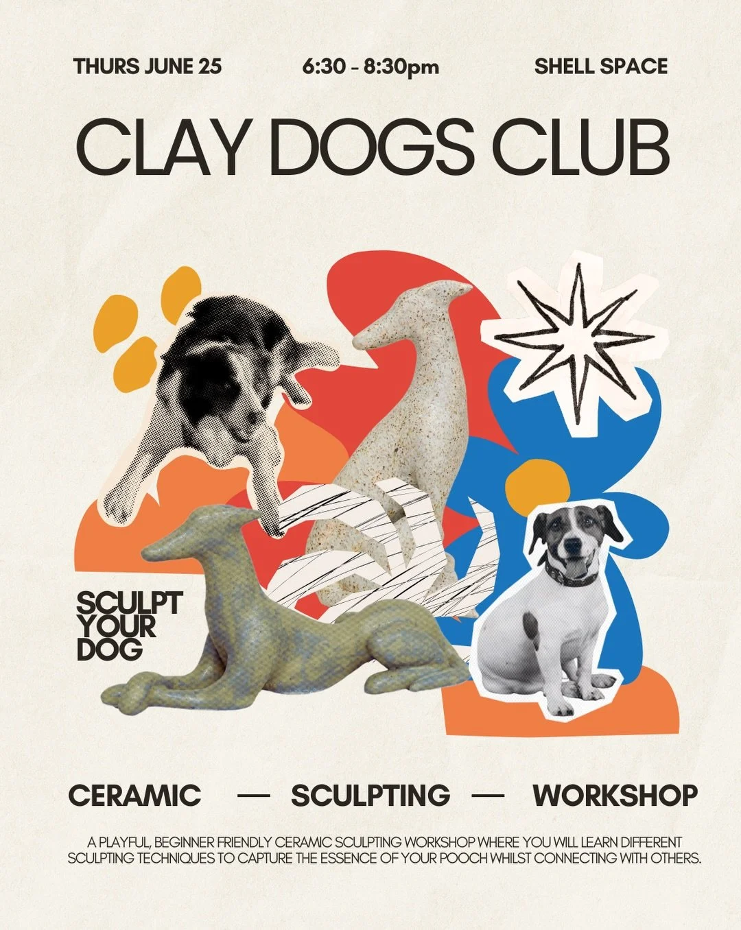 ⭐️You have been asking for a while now and I&rsquo;ve been promising! ⭐️

🐶 Come to Clay Dogs Club and sculpt your own dog, your friends dog, your favourite dog, your dearly departed dog&hellip; any dog! 

🐩 This is going to be such a fun one where