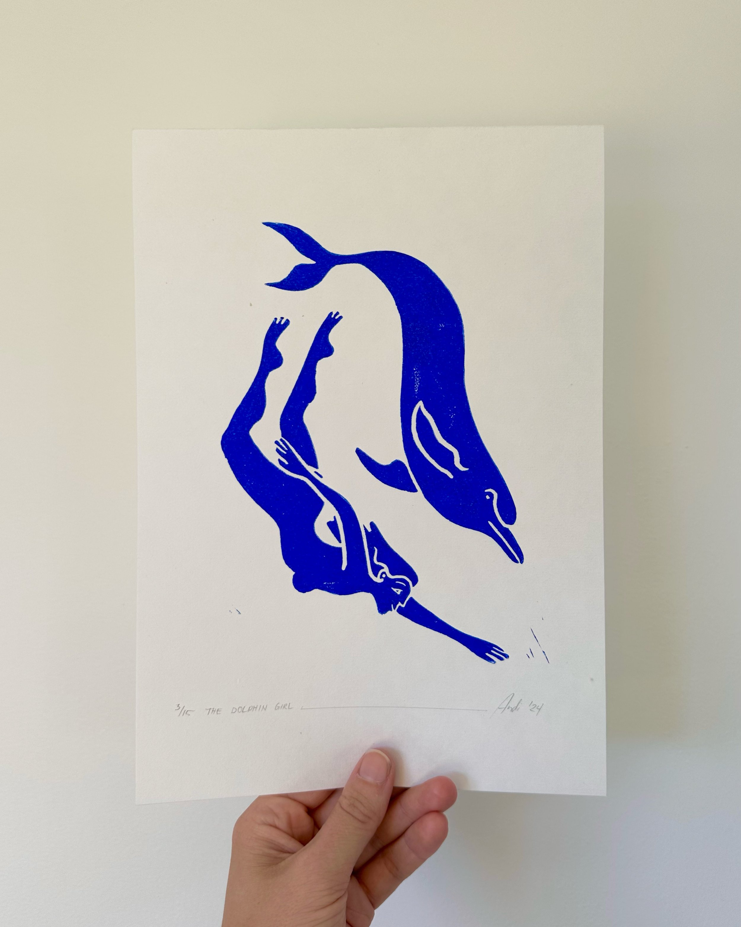 The Dolphin Girl ~ A print for Brooke