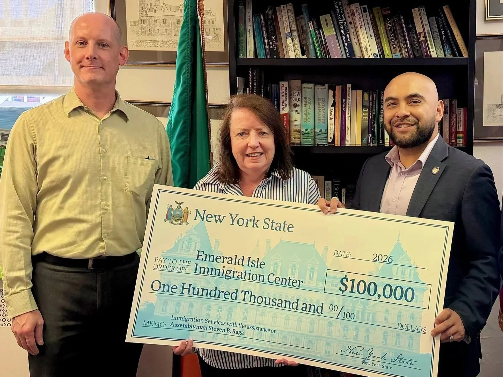 Raga secures $100K in State support for Emerald Isle Immigration Center