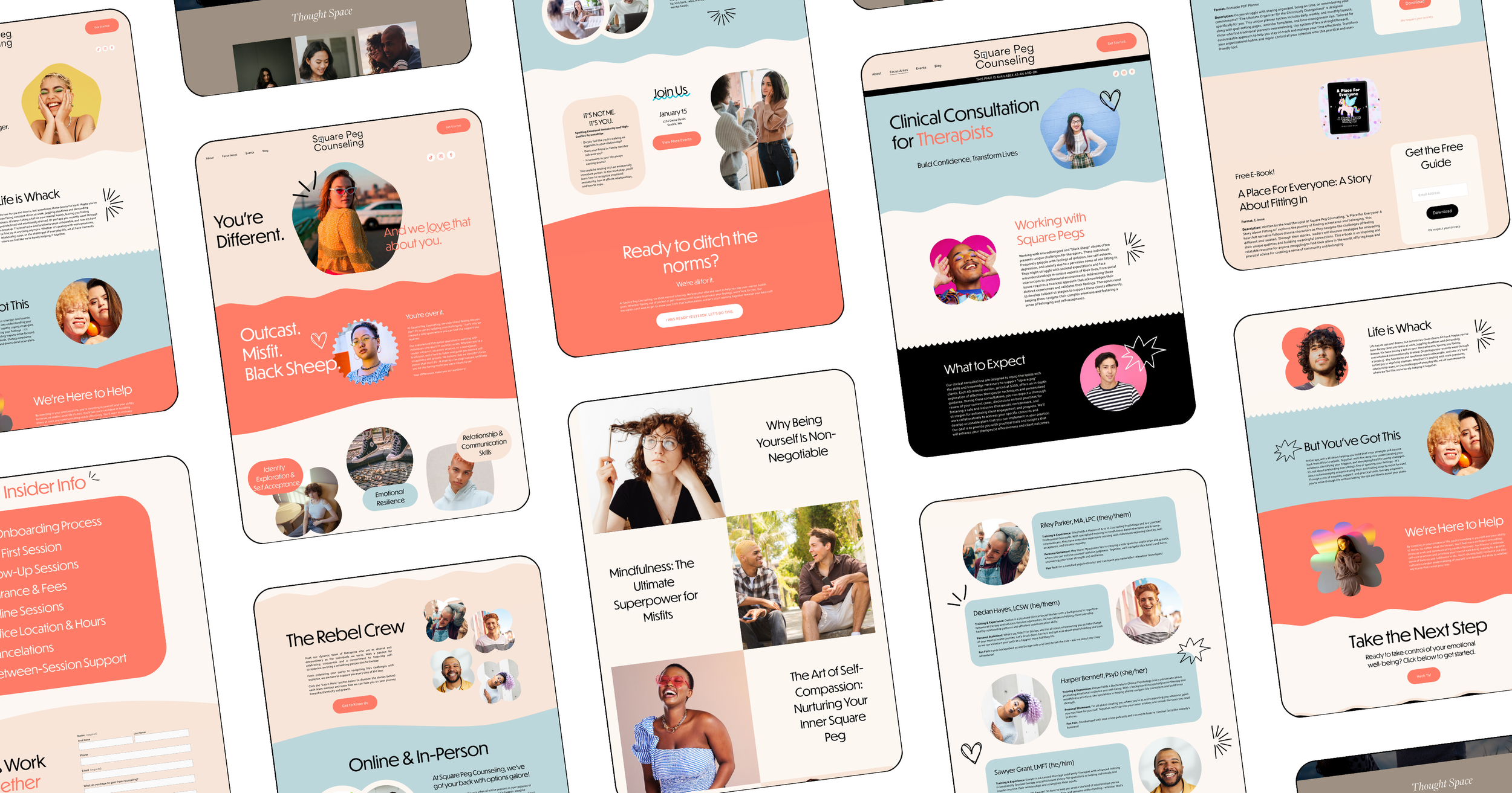 Square Peg Website Template — High Five Design Co.