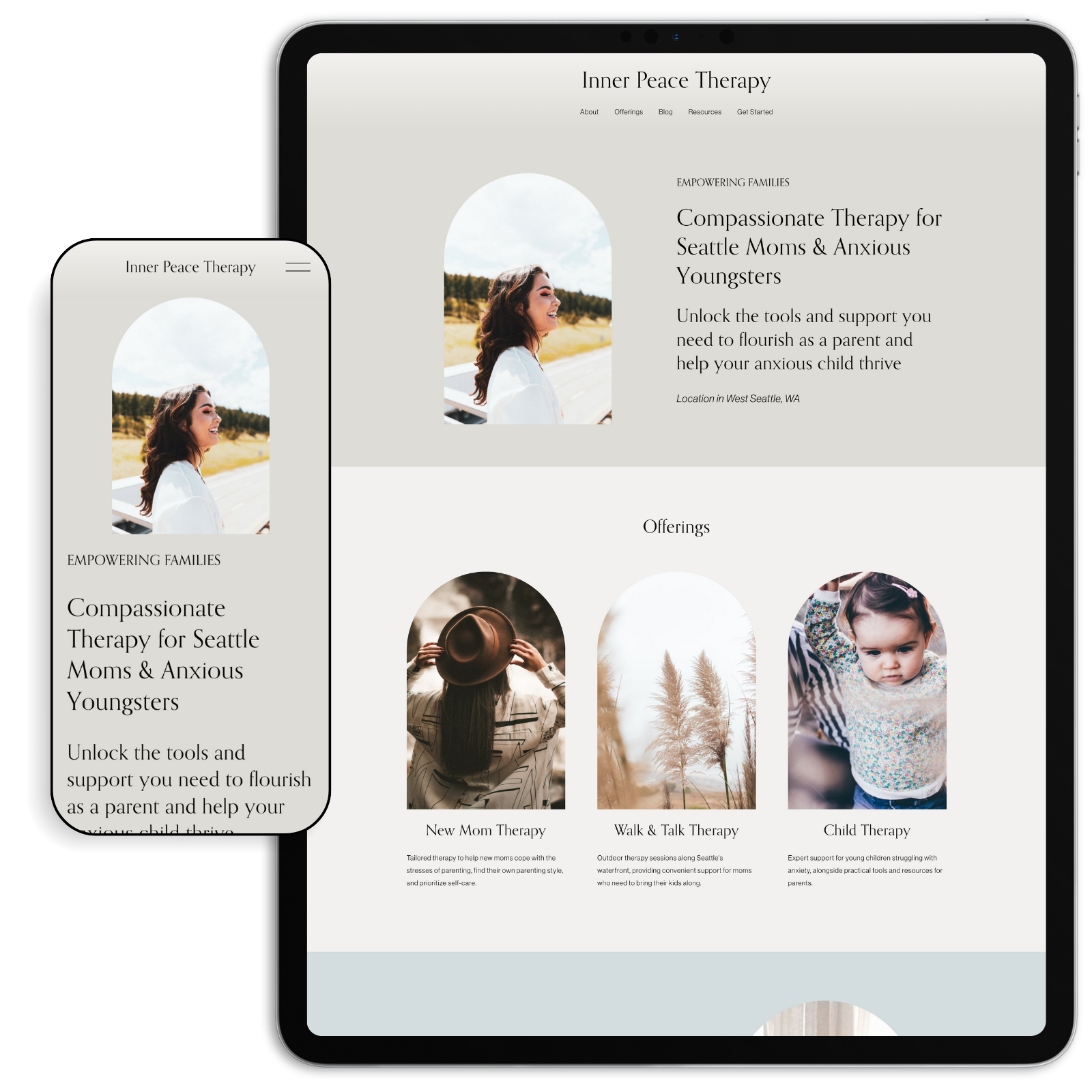 Create a serene, balanced online presence with Inner Peace. This calming website template is perfect for private practice therapists, offering a gentle design that feels grounded, warm, and easy to navigate.