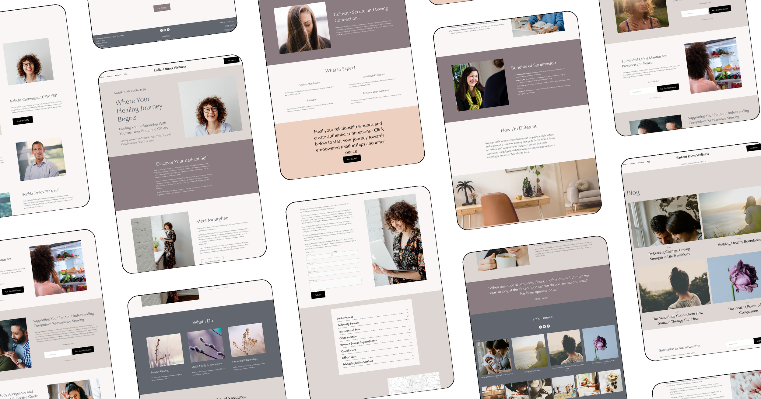 Radiant Roots Website Template — High Five Design Co.