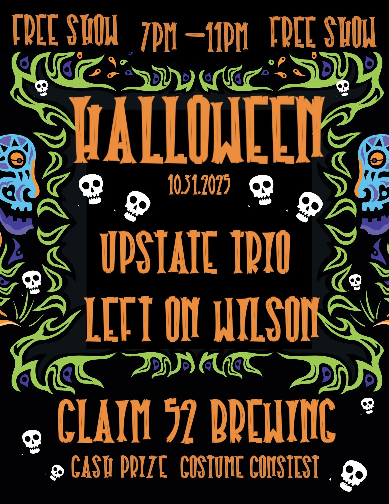 Halloween Party featuring Left on Wilson & Upstate Trio - Oct. 31
