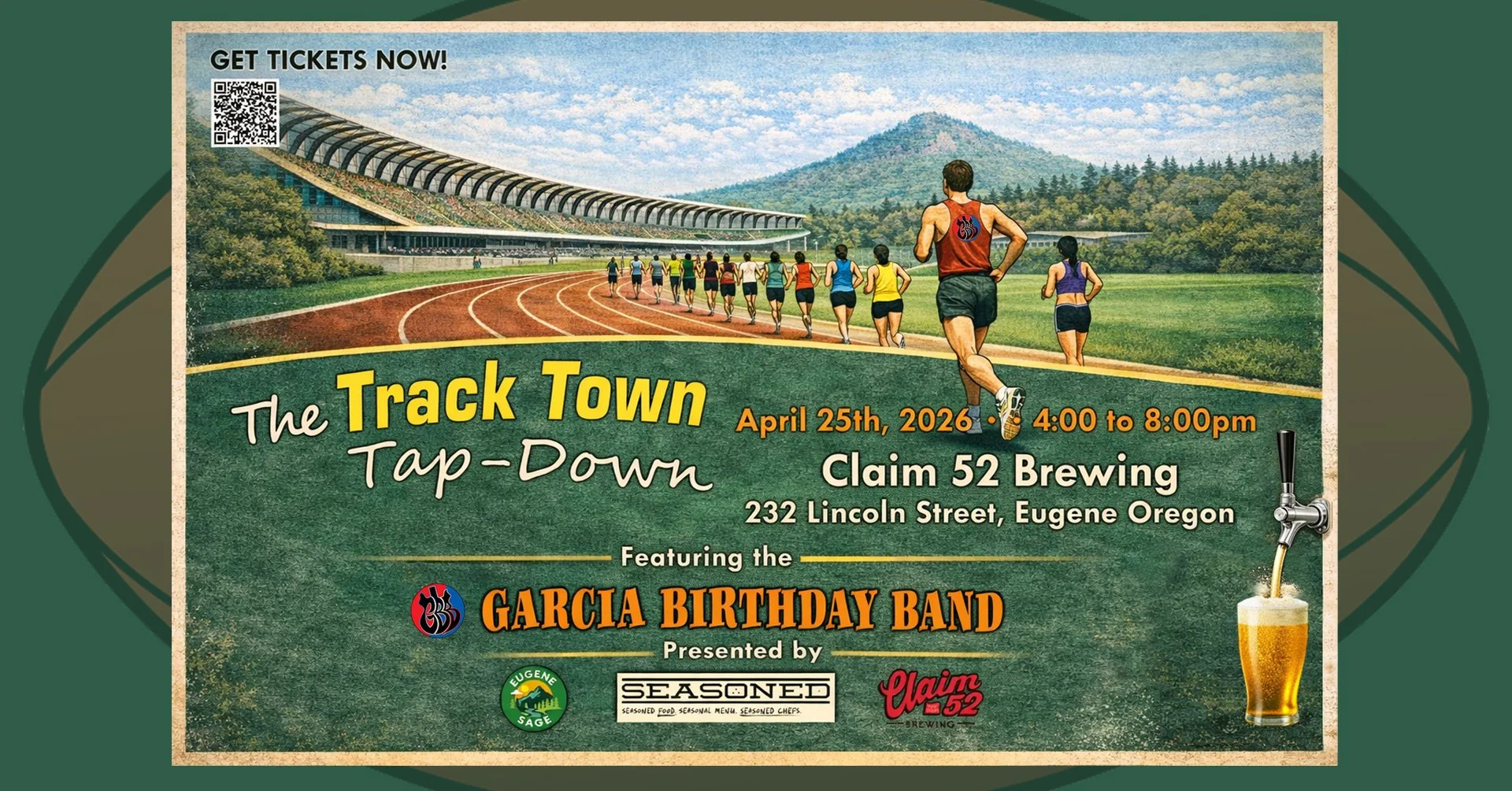 Track Town Tap Down featuring The Garcia Birthday Band Live at Claim 52 Brewing - APR. 25