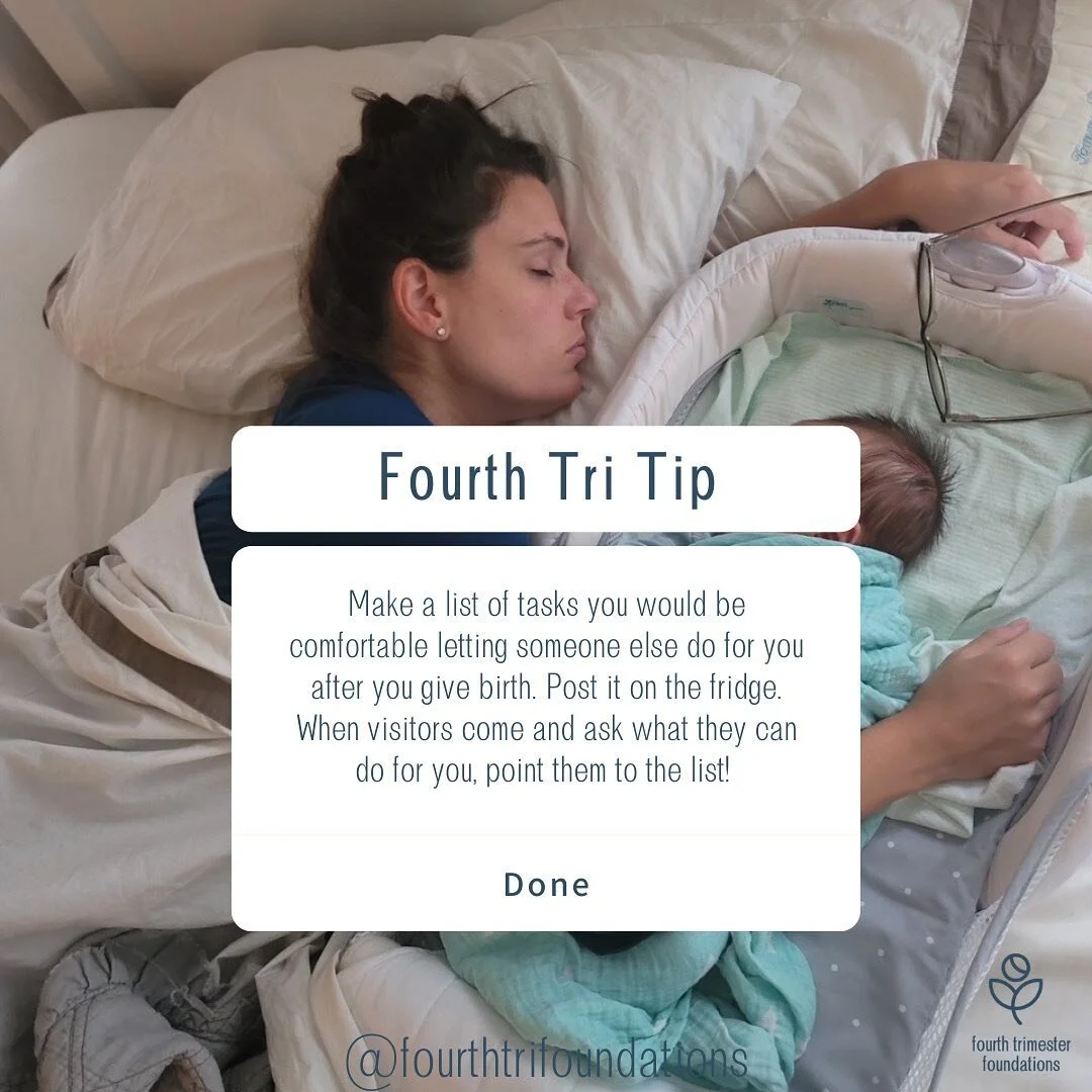 hear this loud and clear: you DO NOT need to welcome visitors into your home after you deliver a baby. but if you do, allow them to help you! 

you might not be comfortable with them holding your baby. you might not want them to see your piles of dir