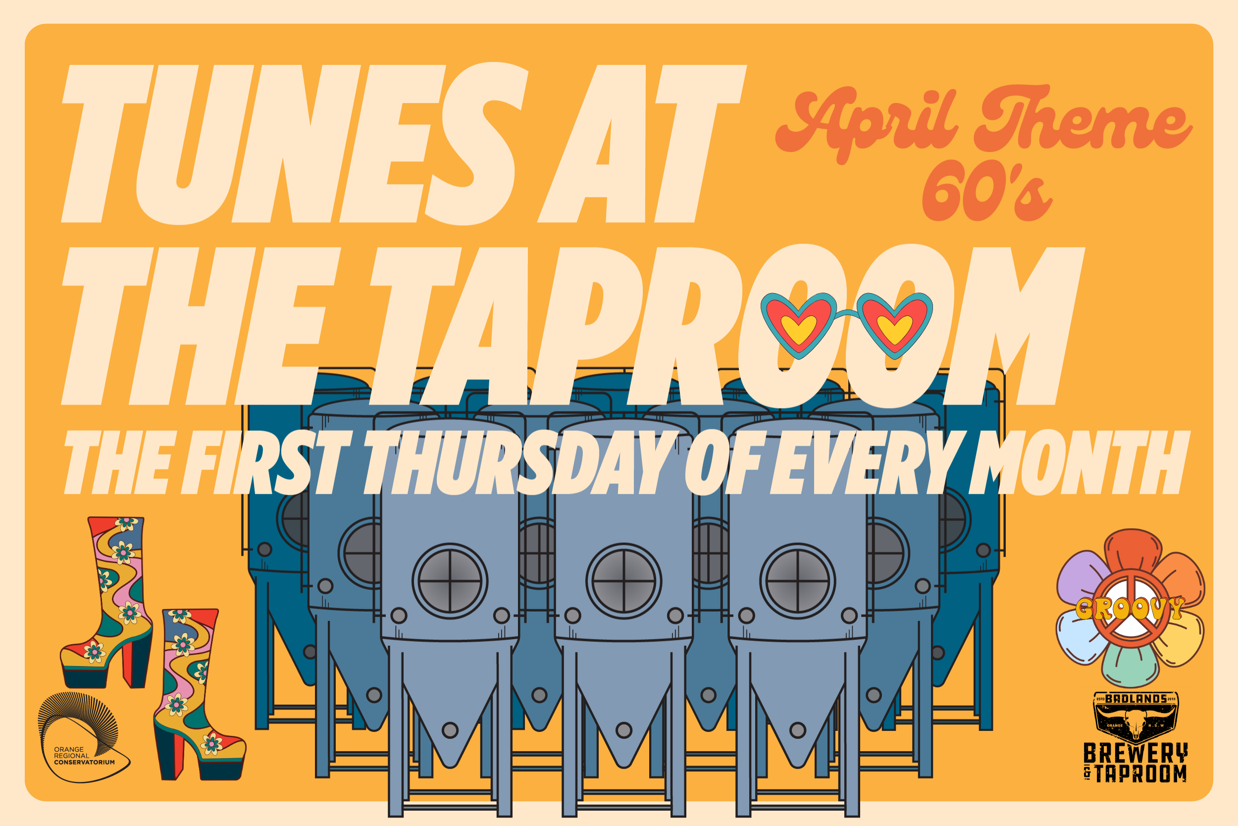 Tunes @ The Taproom April Theme 60’s