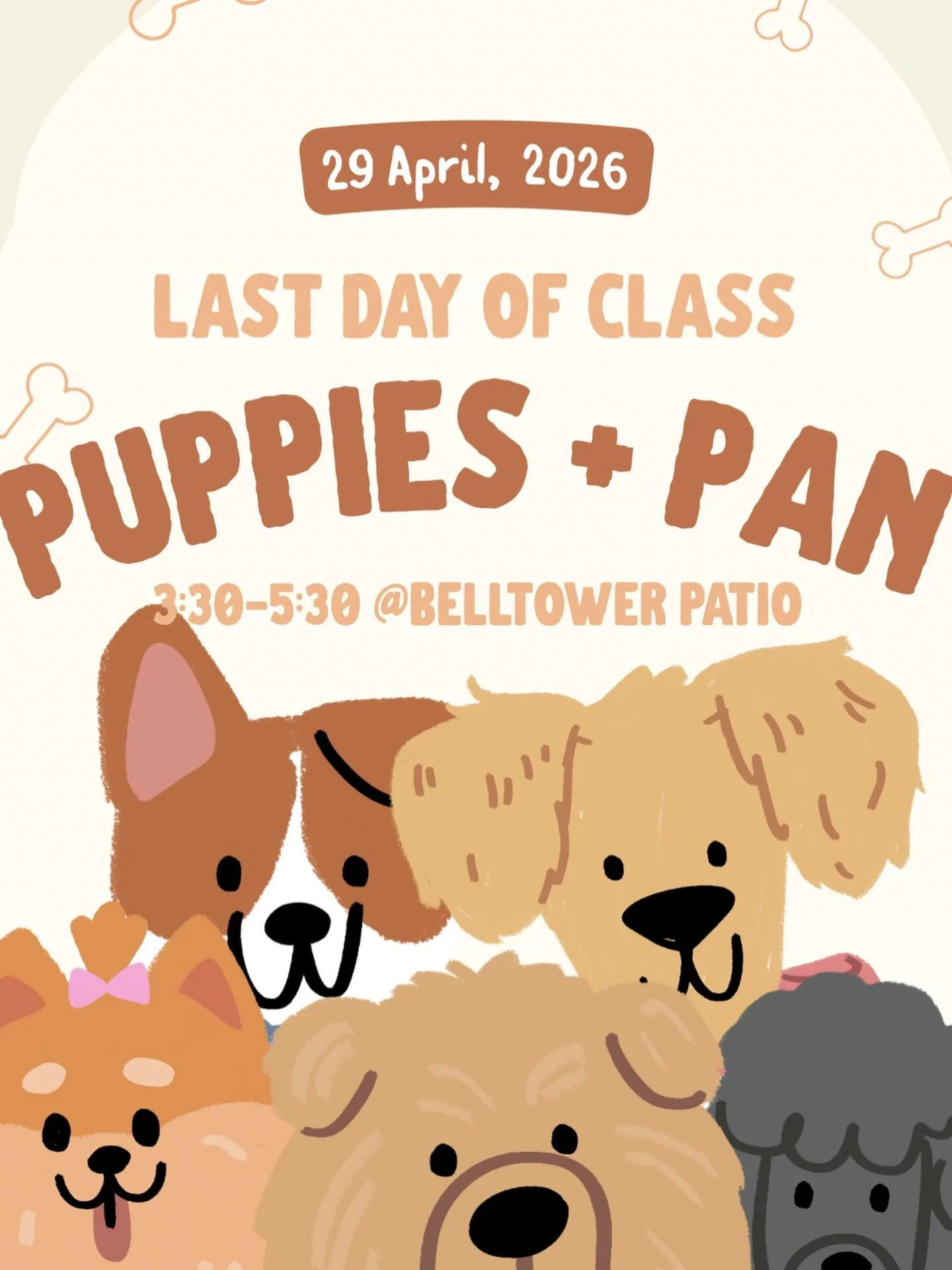 Come celebrate LDOC with us and @bigfluffydogrescue !! Let&rsquo;s finish the year strong, spend some time de-stressing, and start getting excited for finals!! Summer is right around the corner ☀️