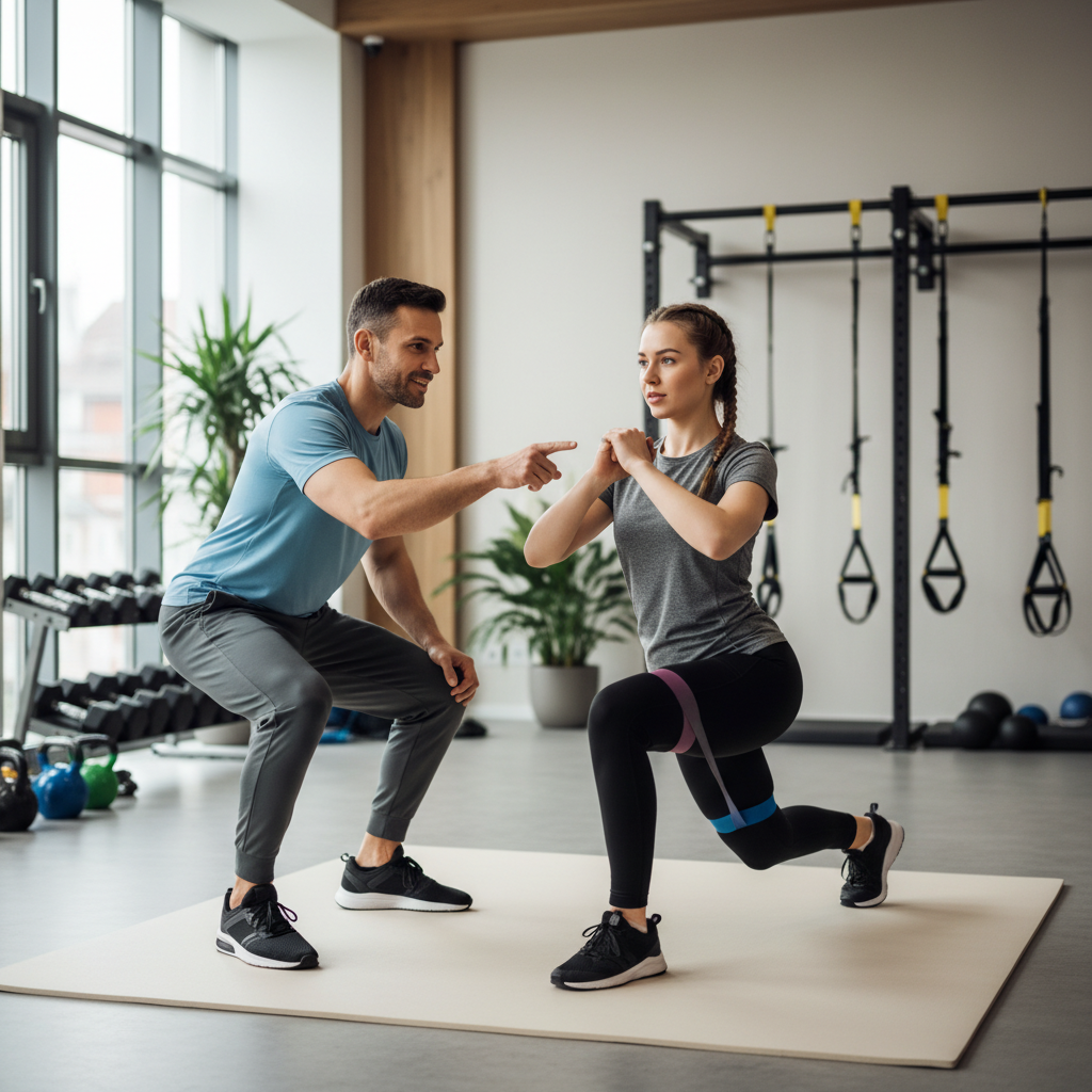 Physical therapist providing one-on-one sports rehabilitation care to athlete in Gaithersburg PT clinic