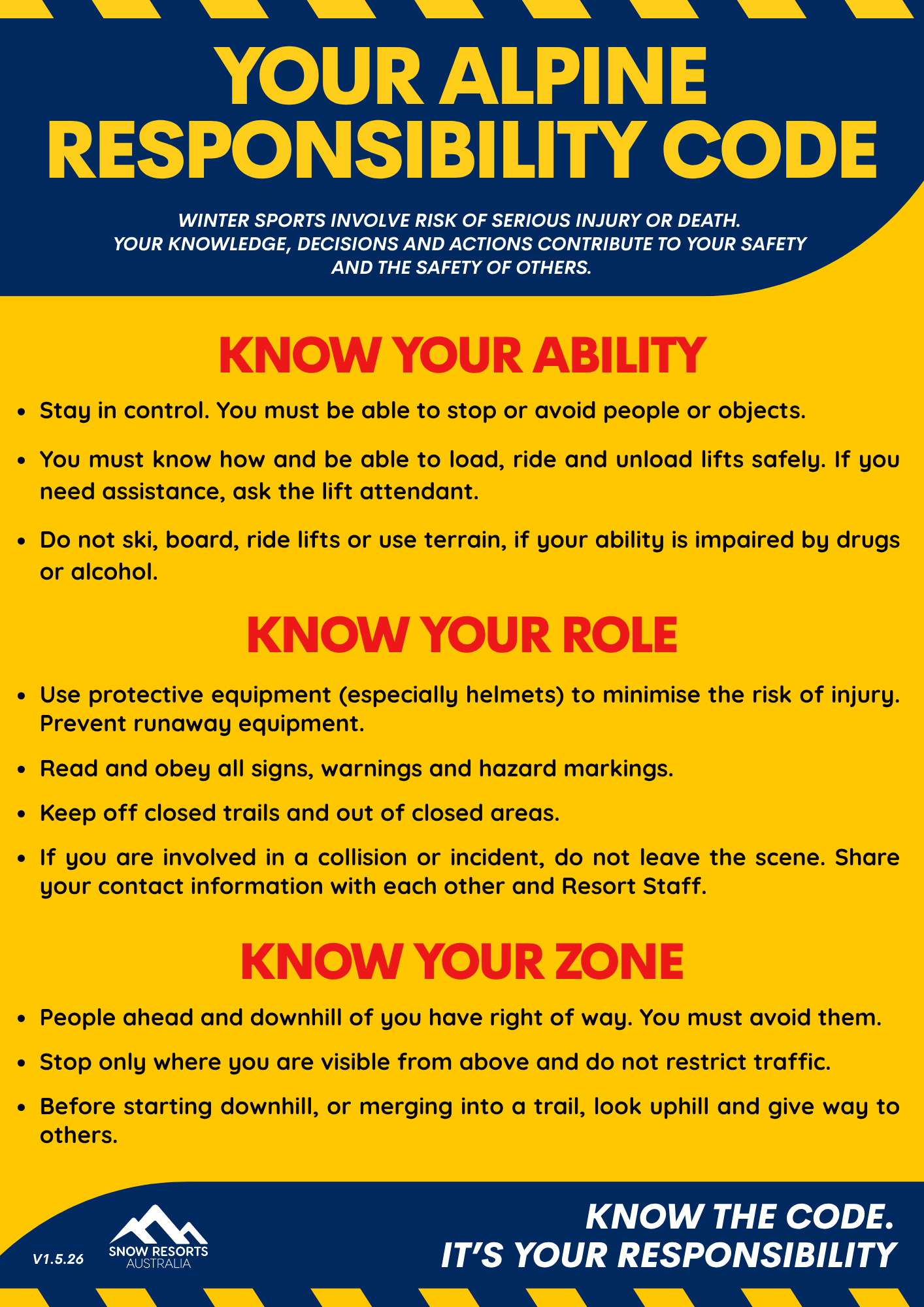 Alpine Responsibility Code