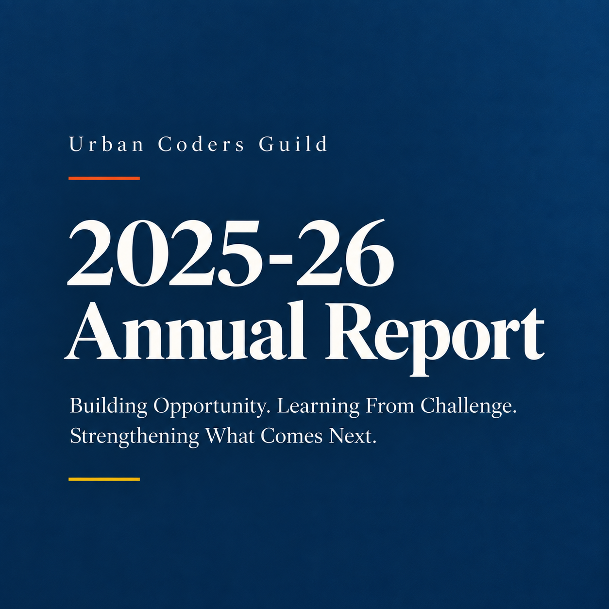 Urban Coders Guild Releases 2025-26 Annual Report