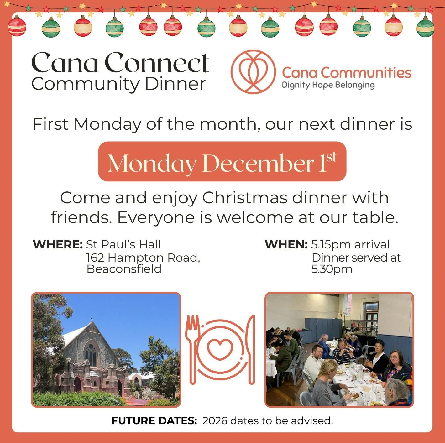 🤝 Connection and community &mdash; everyone is welcome at our table. 🍽️

We&rsquo;re so grateful for every shared meal, every conversation, and every person who&rsquo;s joined us throughout the year. 💛

Join us for our Community Connect Christmas 