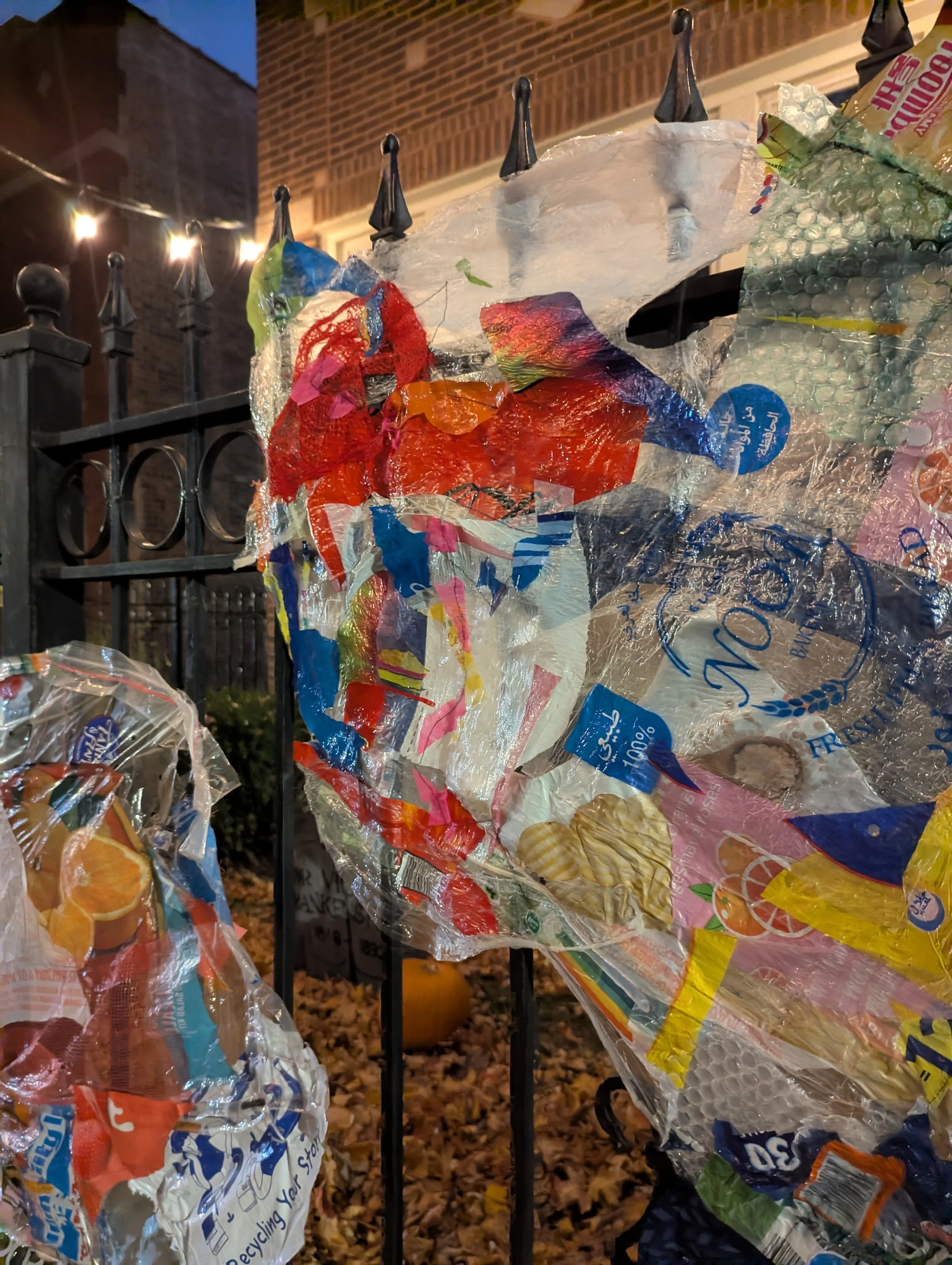 See Through / variable dimensions / flexible plastic packaging, heat, thread, string, fence / 2025