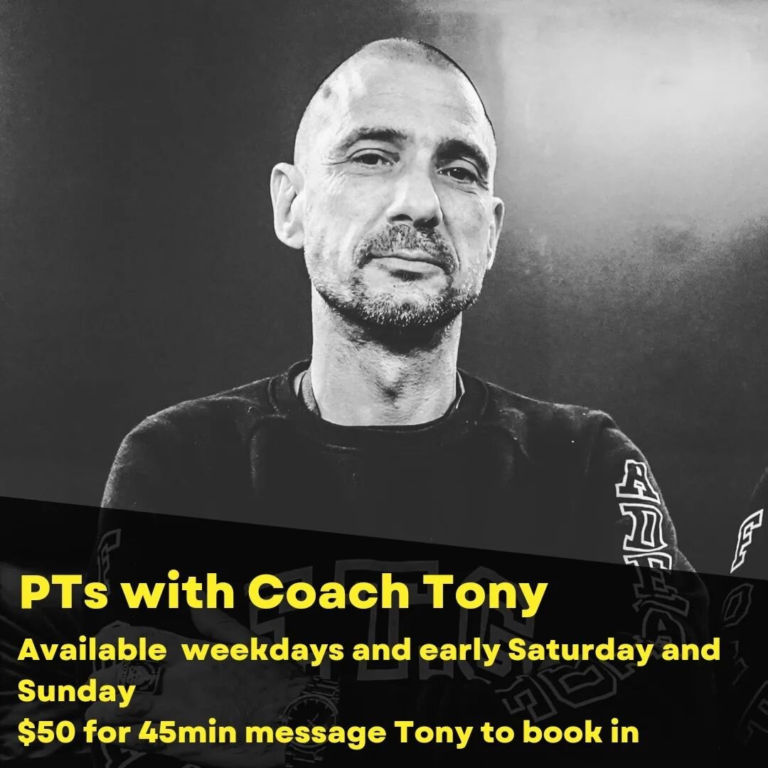 PTs are now available with Coach Tony

Specialising in old school boxing conditioning, Tony's sessions will get you fit through conditioning circuits and hard bag work.

Tony is available for PTs weekdays and early mornings on Saturday and Sunday. Me