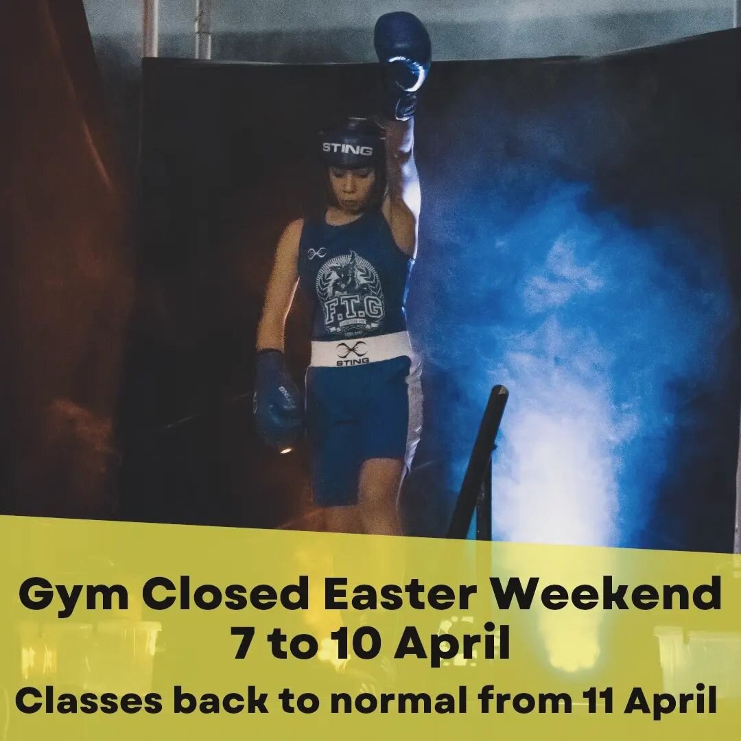The gym will be closed over the Easter weekend. Classes will be back to normal from Tuesday 11 April. 

We hope everyone has a happy and safe Easter and hope to see everyone back at the gym Tuesday 👊