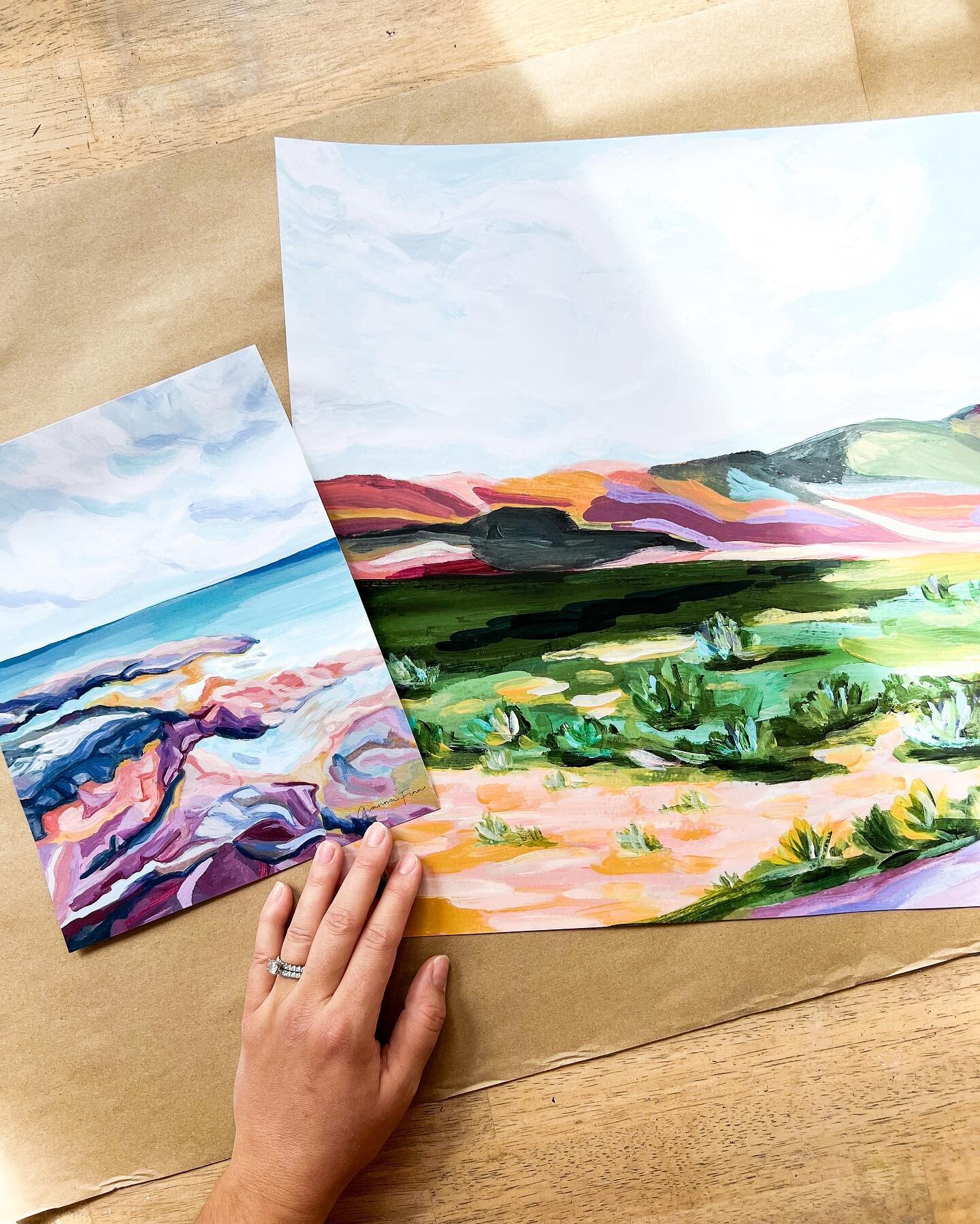 ✨ 1 MORE DAY TO SHOP✨

Want a peek at some prints? These two are prints from my Hawaii collection. They were both originally painted as 8&rdquo;x10&rdquo; works, but Hawaii Hills is pictured as a 16&rdquo;x20&rdquo; print here. It is so fun to see my