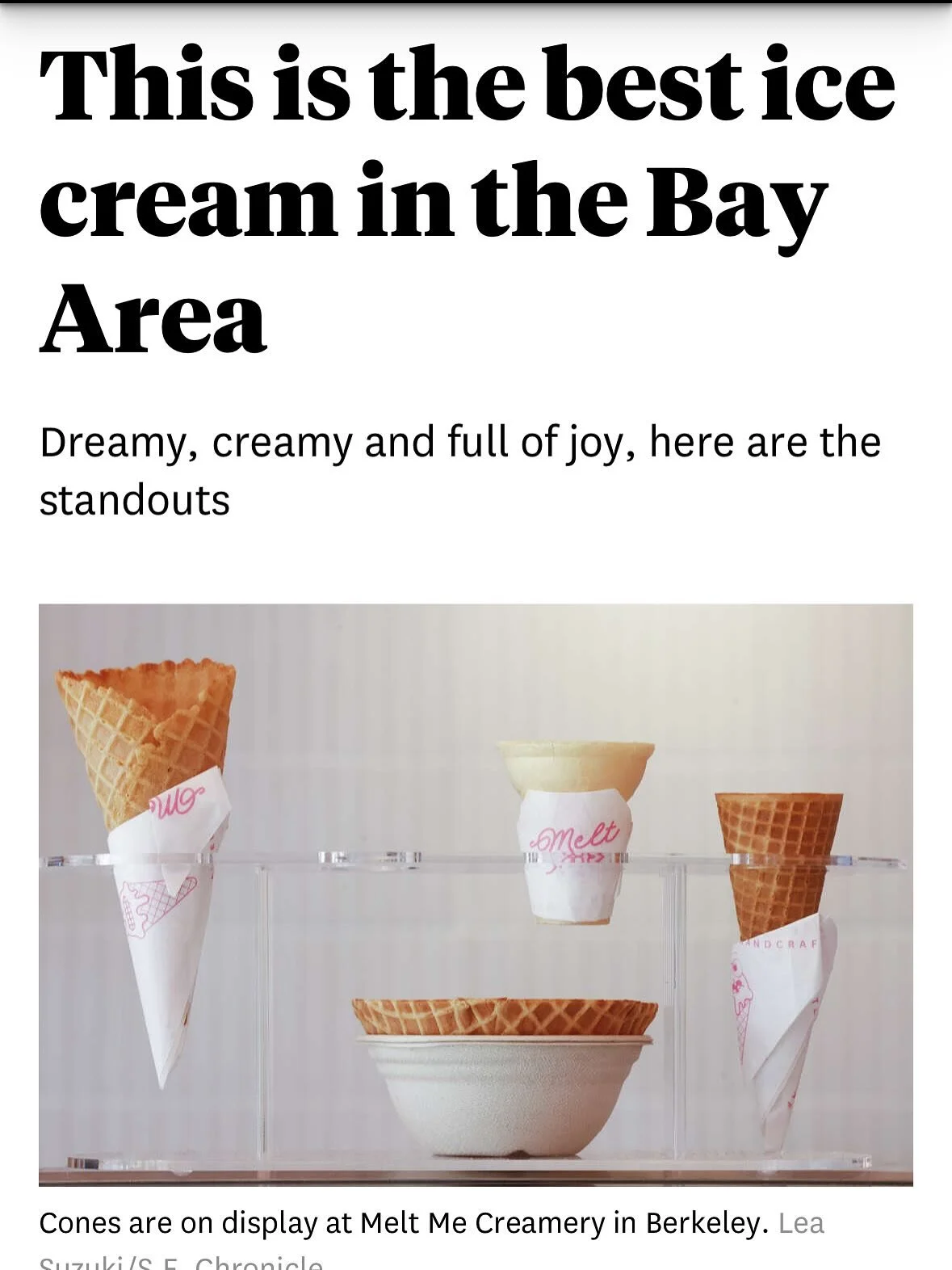 Thank you @sfchronicle for having DLC as part of the annual list of the Bay Areas Best Ice Cream!
This is our 3rd year being featured and every time, it&rsquo;s a honor to be among businesses I admire! 

DLC is the only pop up featured, the only sing