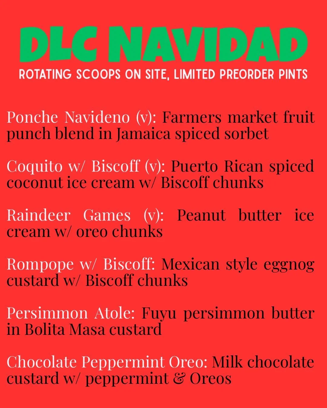It&rsquo;s the holidays ! And we&rsquo;re ready for you TODAY with our first pick up in San Leandro! 
We made a lot of flavors and we hope you come and enjoy what we have created ❤️
Pints are very limited, making these many flavors really takes so mu