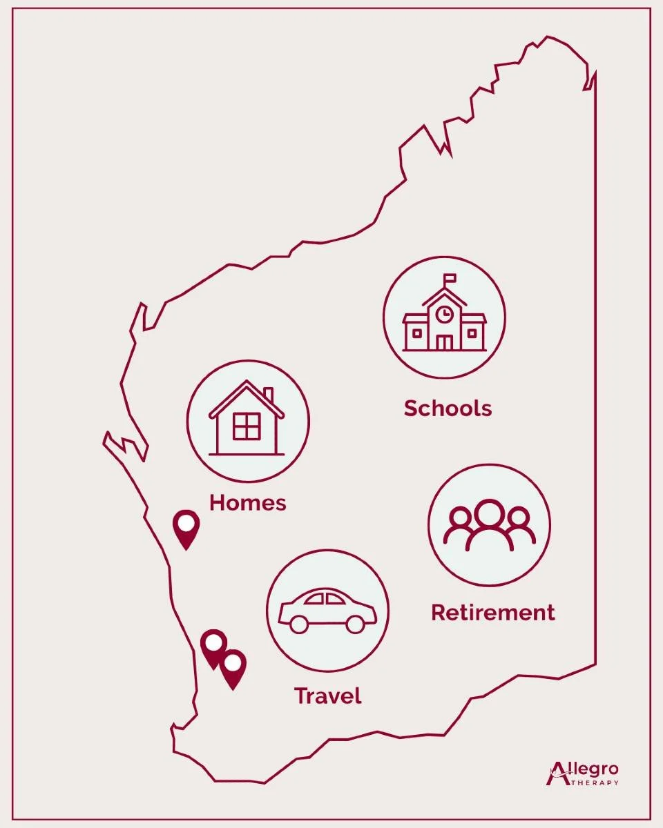 Our Physios, OTs, and Speechies cover a lot of ground &ndash; clinics, homes, schools, retirement home visits&hellip;  Have you spotted us around? 👀