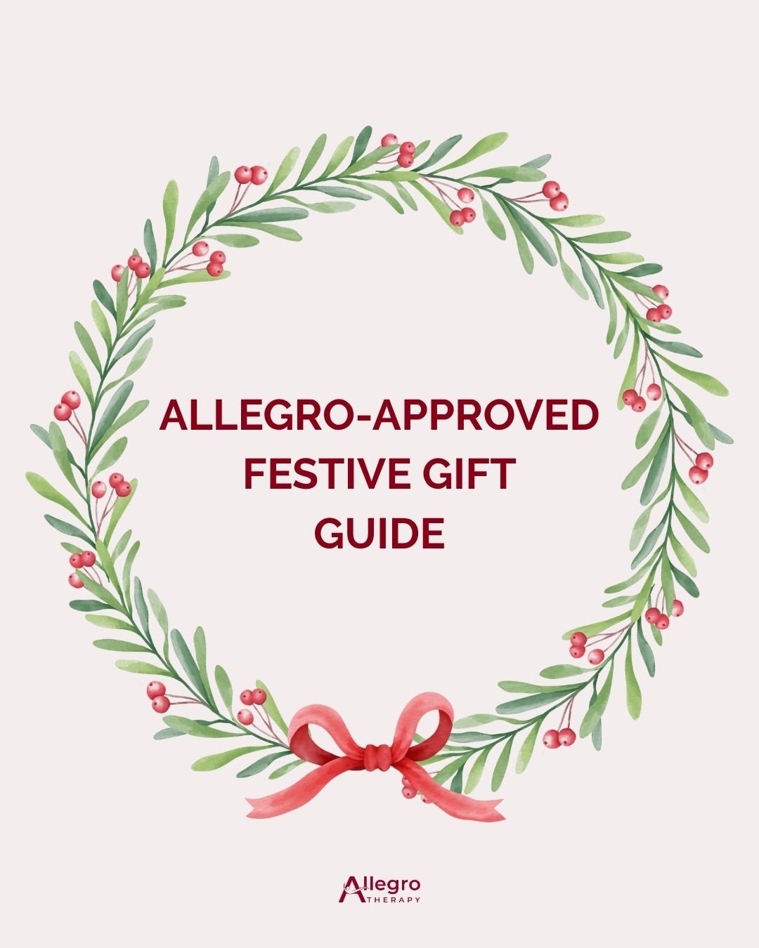 Need a little Christmas inspo? 🎄
The best gifts are the ones that make you feel good, so here's a few Allegro-approved ideas to keep bodies moving!💪

+ Comfy Archies footwear ☀️
+ Resistance bands for at-home workouts
+ Non-slip grippy socks
+ Bioc