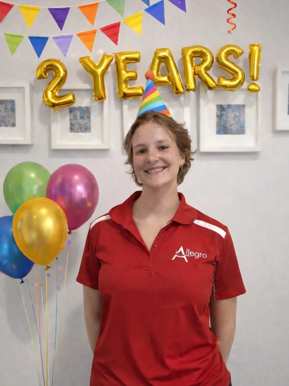 2 years, 1 AWESOME Therapy Assistant 🙌 Happy workiversary Jas! 🥳