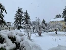 Akishina Mountain in winter