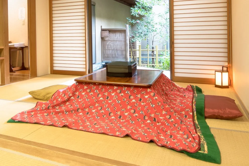 Kotatsu - Japanese heater; table with blanket