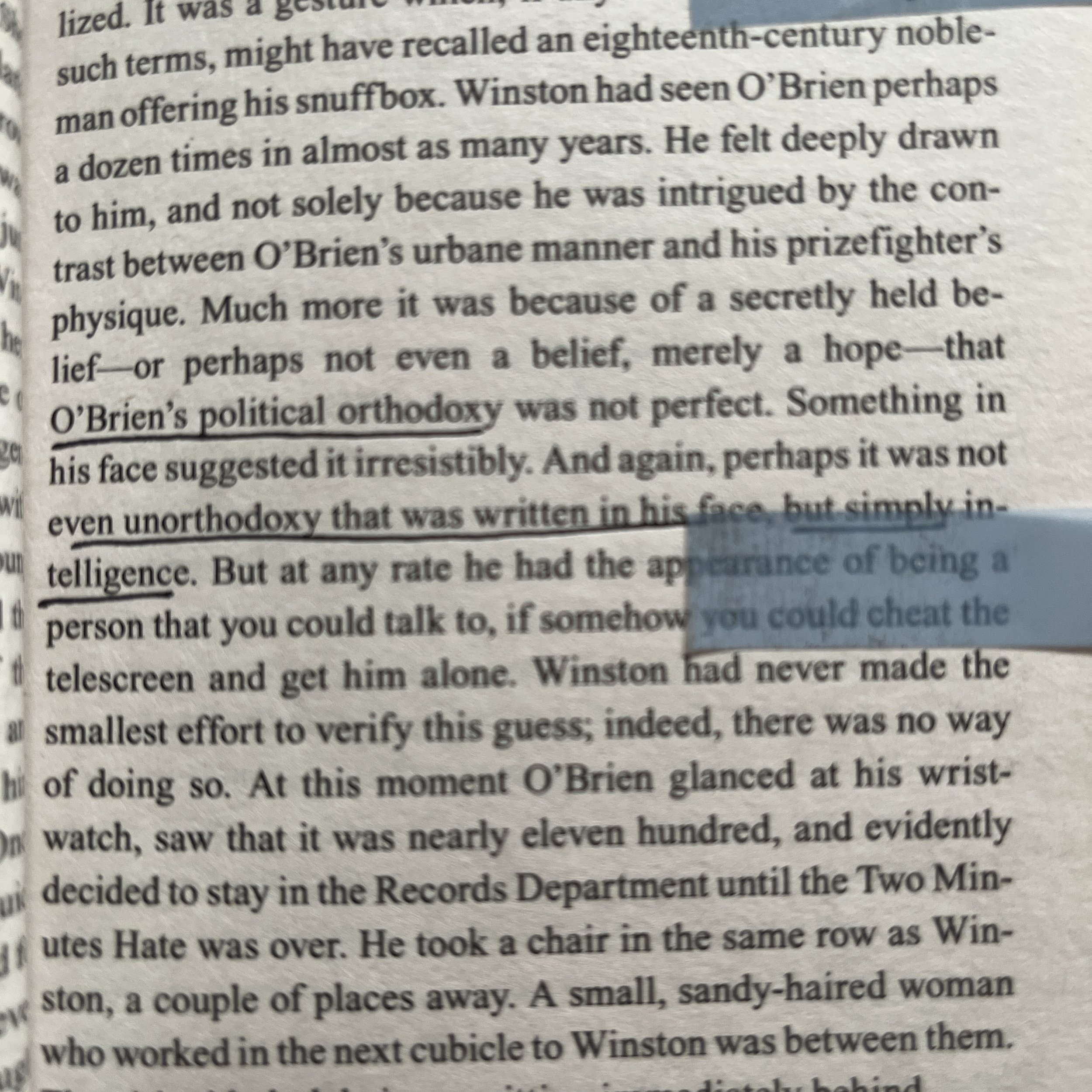 O'brien being intelligence