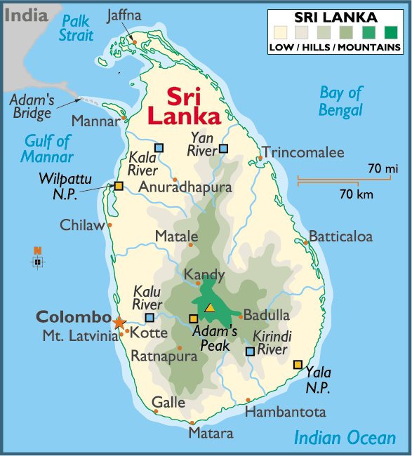 Sri Lanka map 