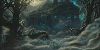 Necromancer's house at night