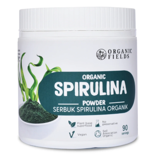ORGANIC FIELDS Organic Spirulina Powder 