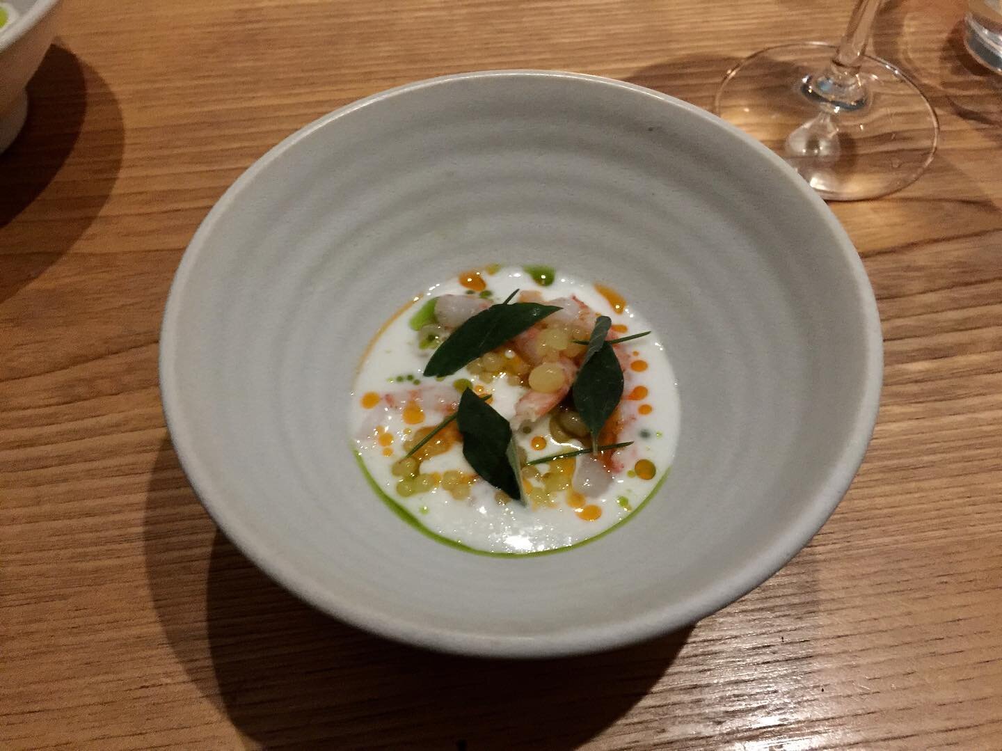 One of the pluses with delaying our return because of Covid was to be able to have a meal @james_southmelbourne A really considered set of dishes gave us both a wonderful meal and a chance to see the tableware we delivered to them 5 weeks ago in crea