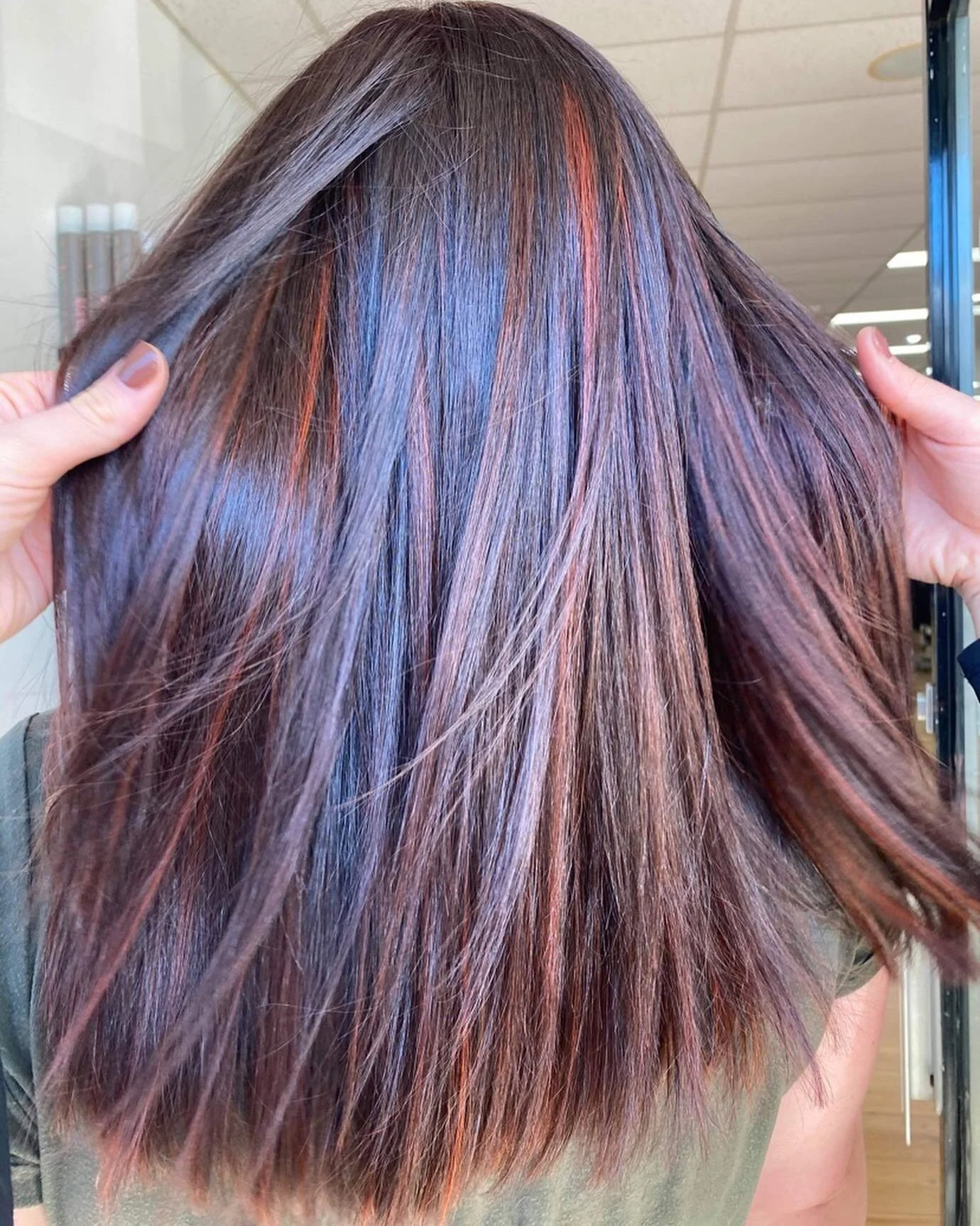 Brunette-Hair Colourists-Wella Professionals-Brunette Tones-Red Hues-Foils-GHD Curls-The Wright Salon Panania