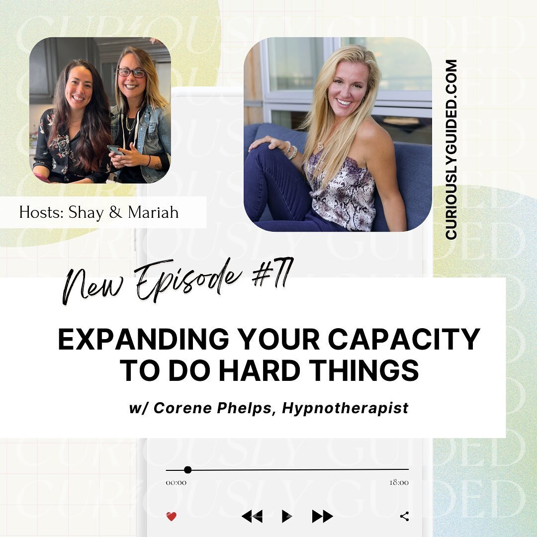 🚨NEW EPISODE ALERT 🚨 &mdash; Expanding Your Capacity to Do Hard Things, with Hypnotherapist @corene.phelps 

True growth comes when we expand our capacity to do hard things. That&rsquo;s how we evolve as humans. That&rsquo;s how we step into the ne