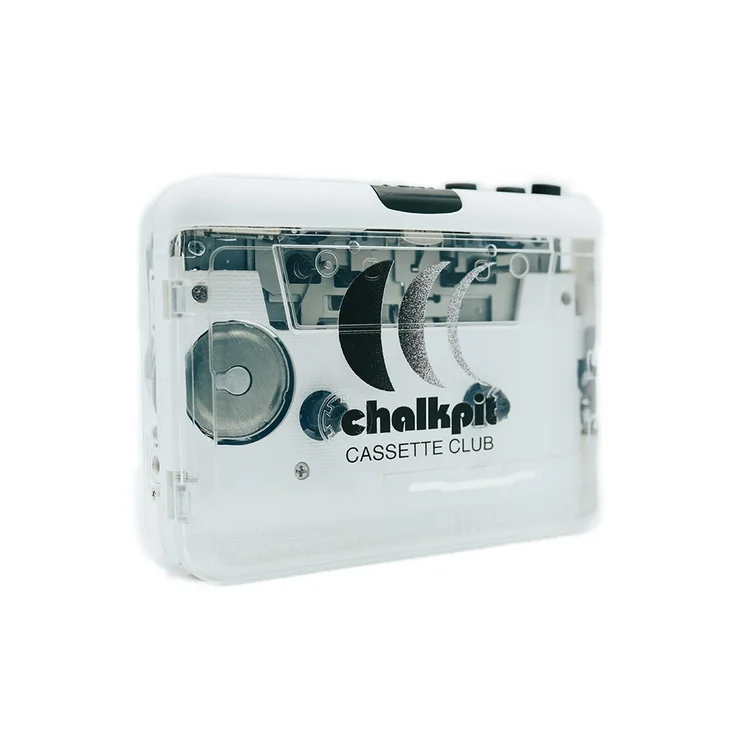 Chalkpit clear-front portable cassette player