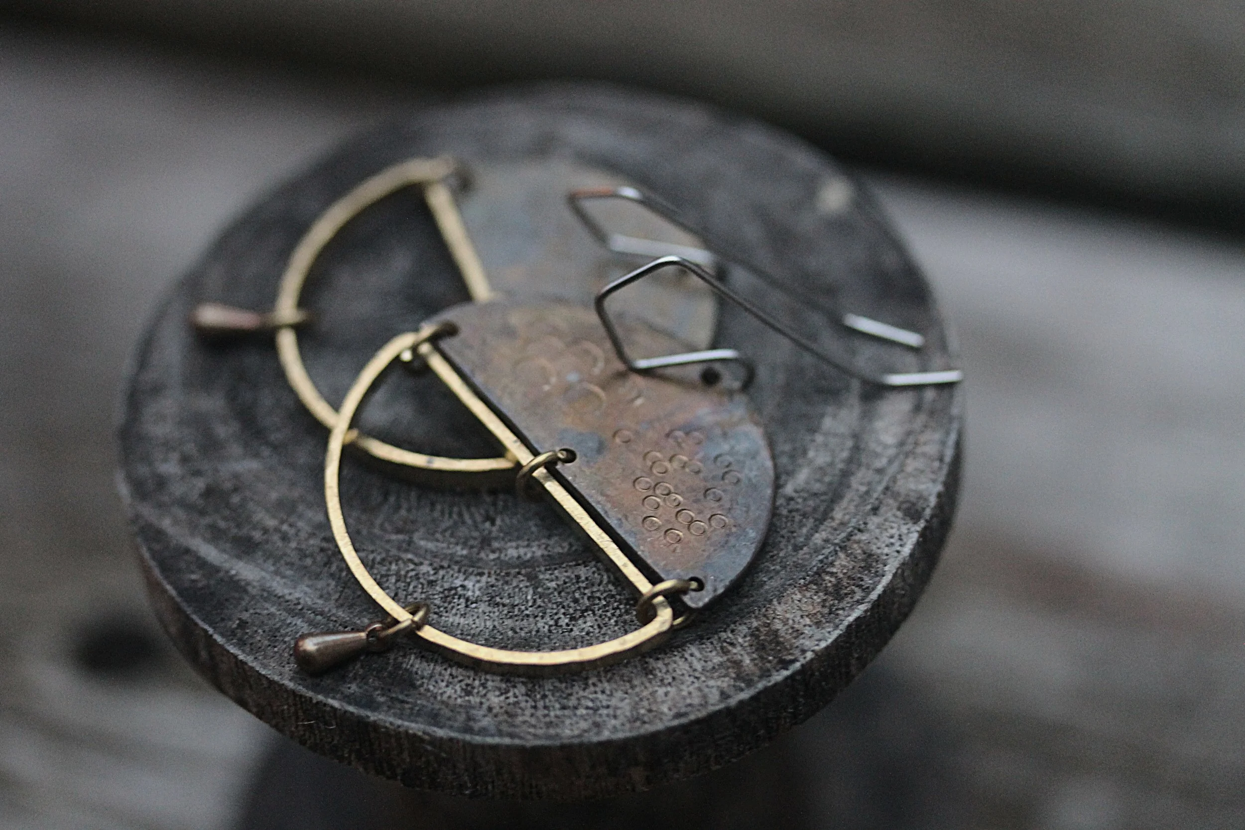 CUSTOM ORDER FOR JEANINE - Earrings - "Embrace"