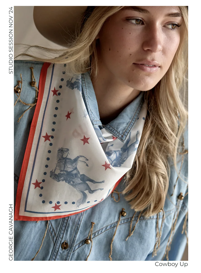 Whitney Spicer - FARMER - 'Cowboy up' Bandana scarf