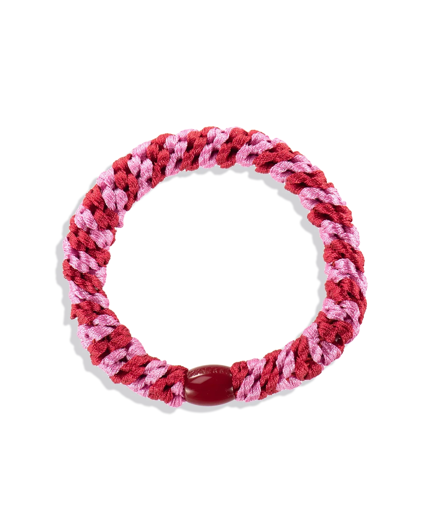 KKNEKKI Hair Ties - Red-Bubblegum Stripe