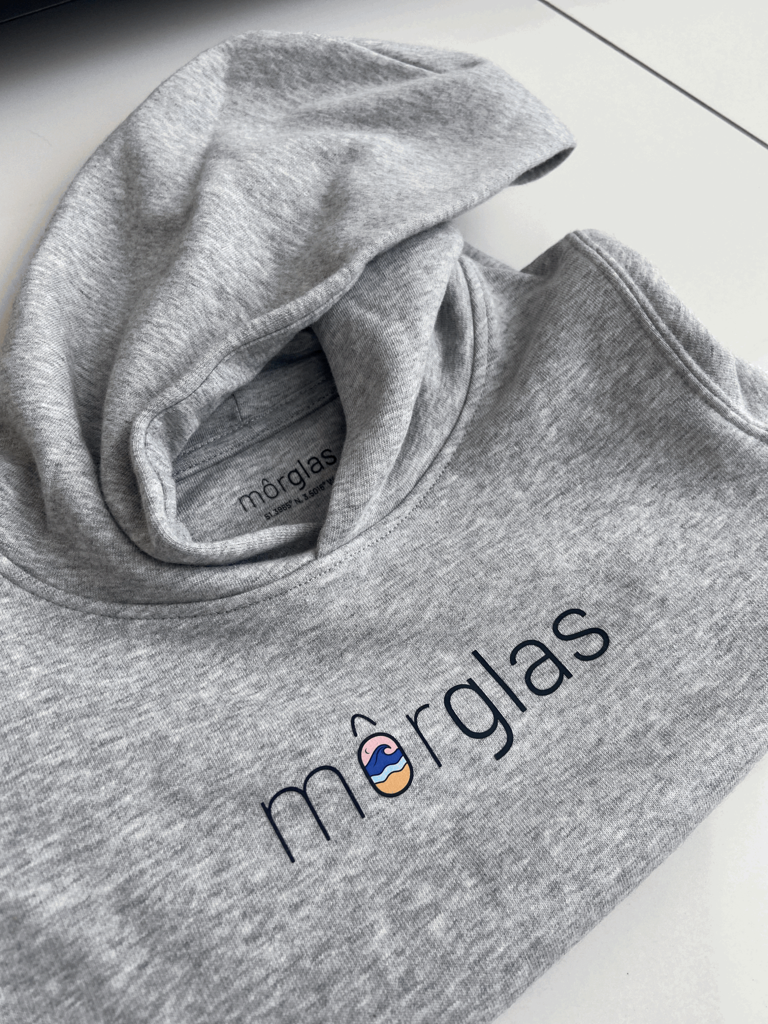Prøve Revolutionerende Klimaanlæg Kids grey môrglas print hoodie — Môrglas