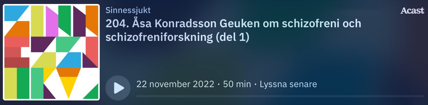 Podcast Del 1 – Sinnessjukt 2022